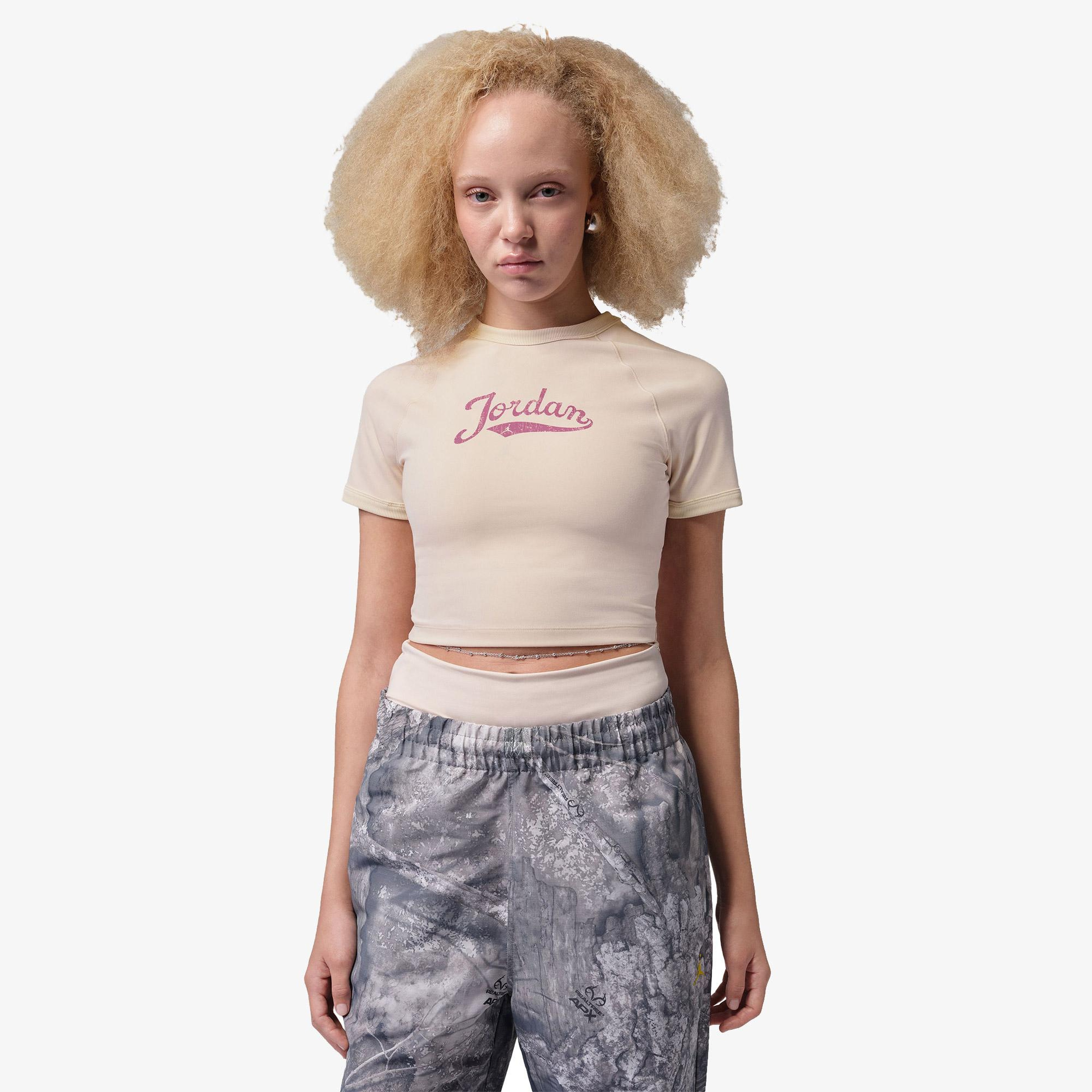 Jordan Brooklyn Kadın Bej Crop