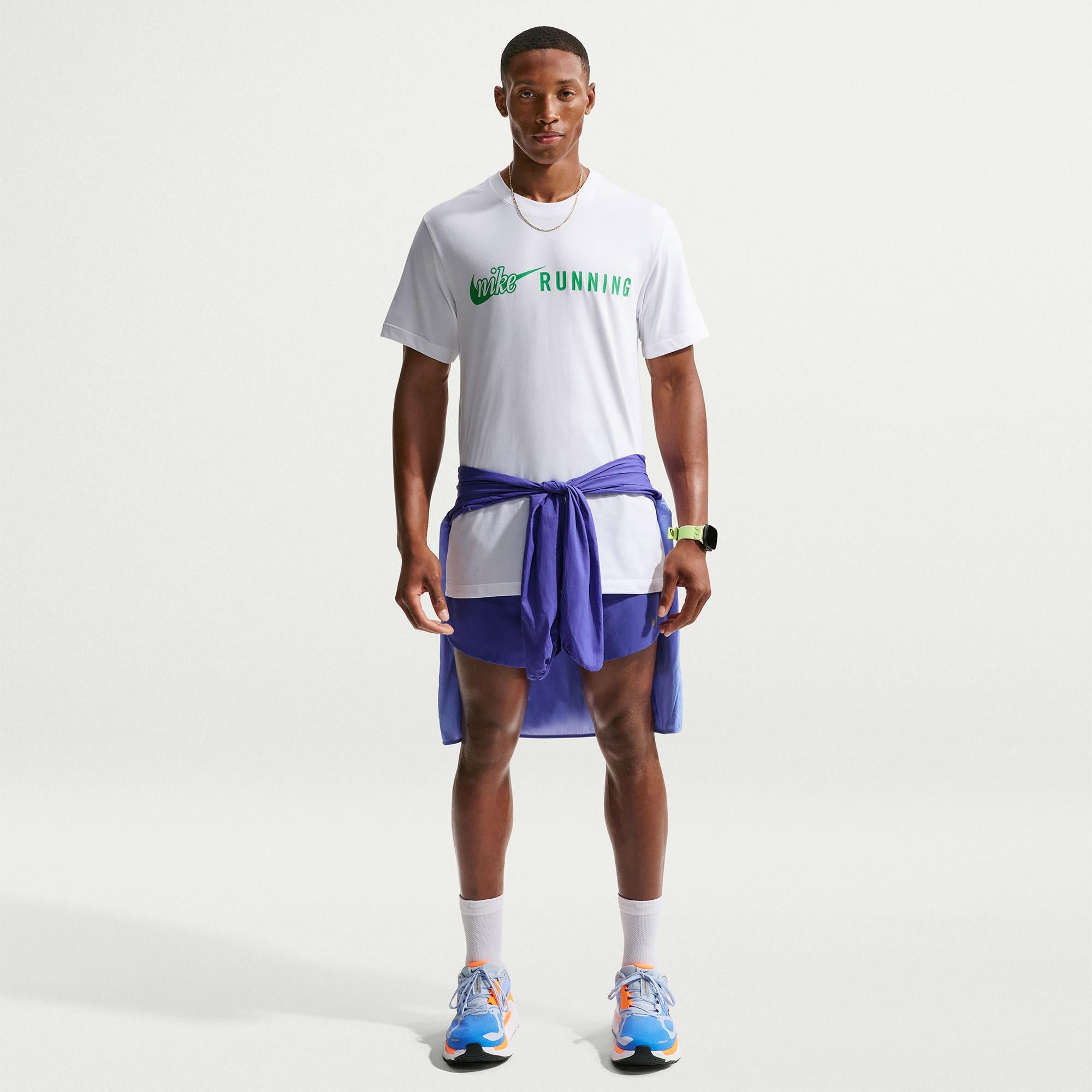 Nike Dri-Fit Run DNA 2 Erkek Beyaz T-Shirt