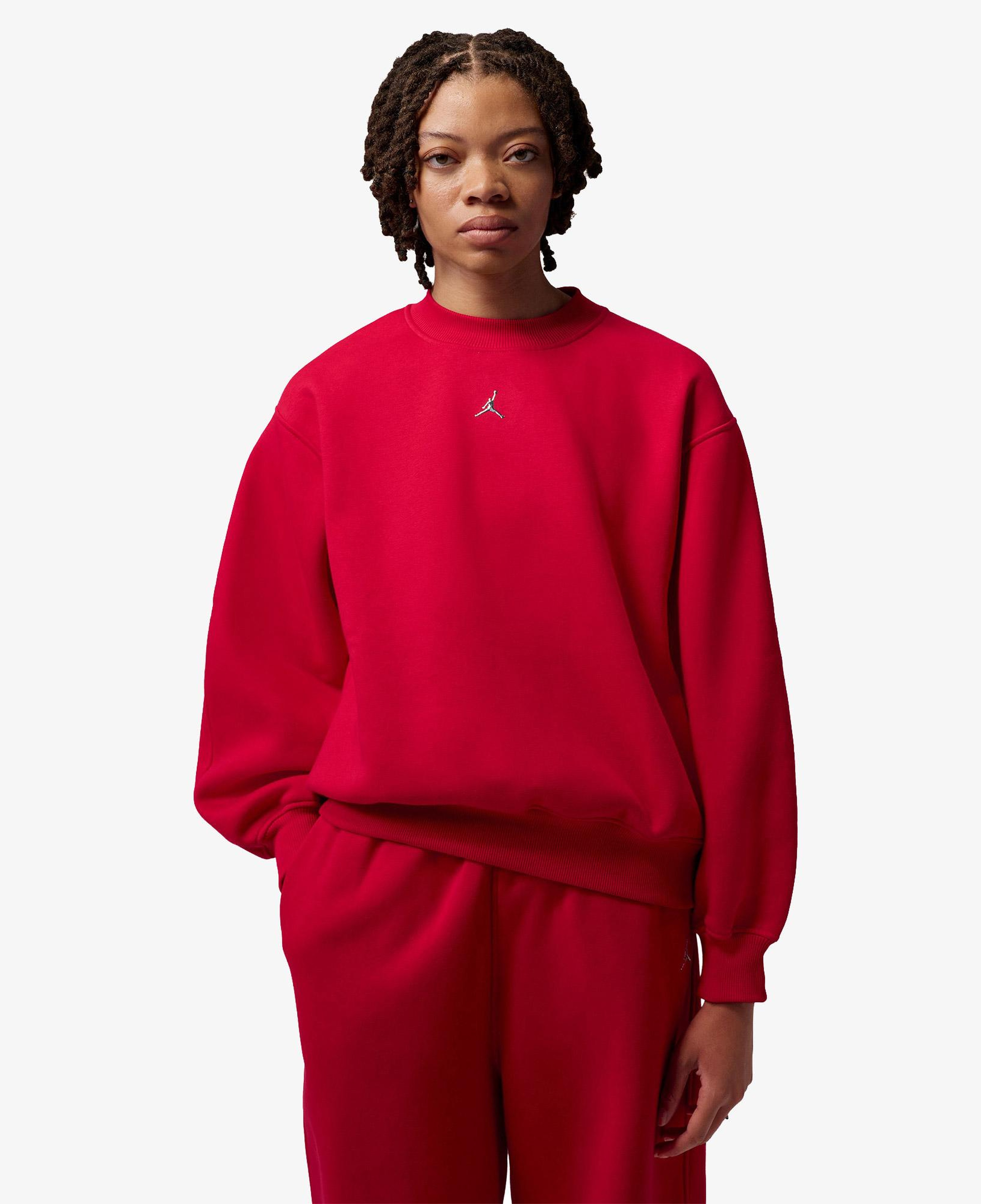 Jordan Brooklyn Fleece Crew Kadın Kırmızı Sweatshirt