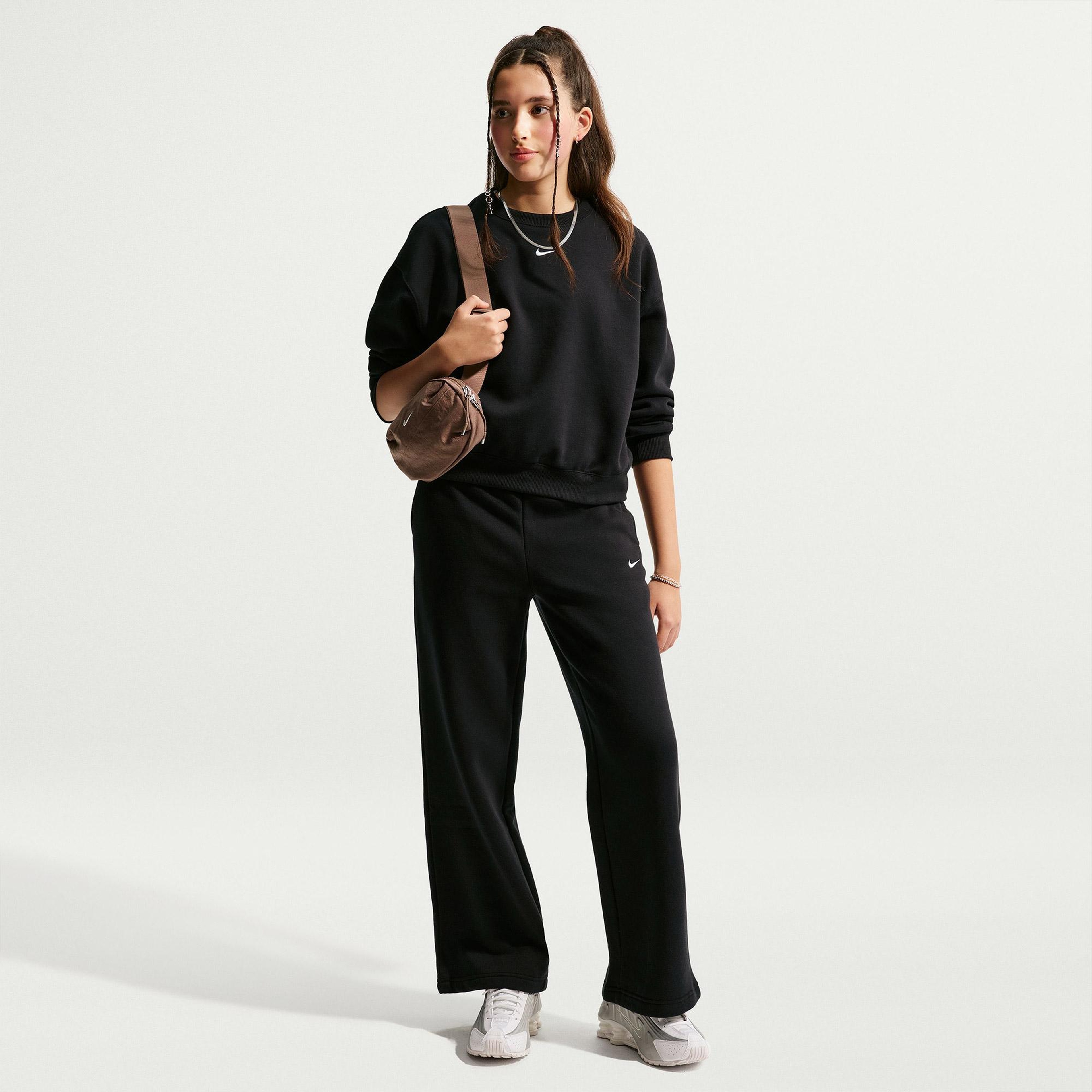 Nike Sportswear Studio Fleece Genç Çocuk Siyah Sweatshirt