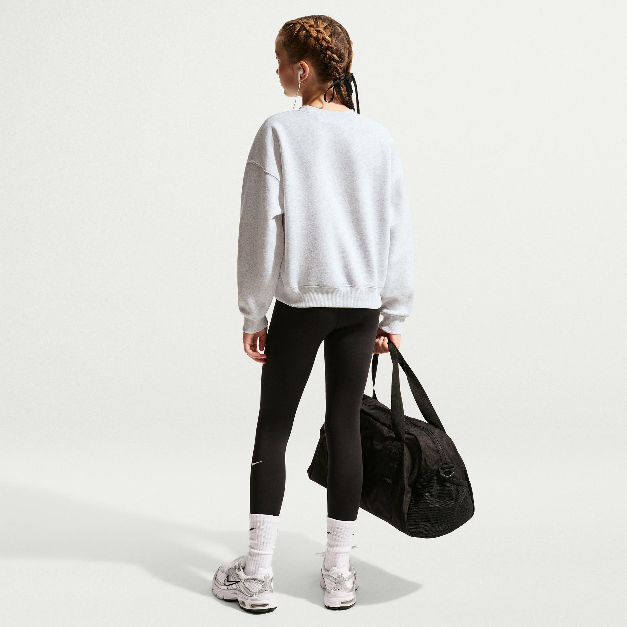 Nike Sportswear Studio Fleece Genç Çocuk Gri Sweatshirt