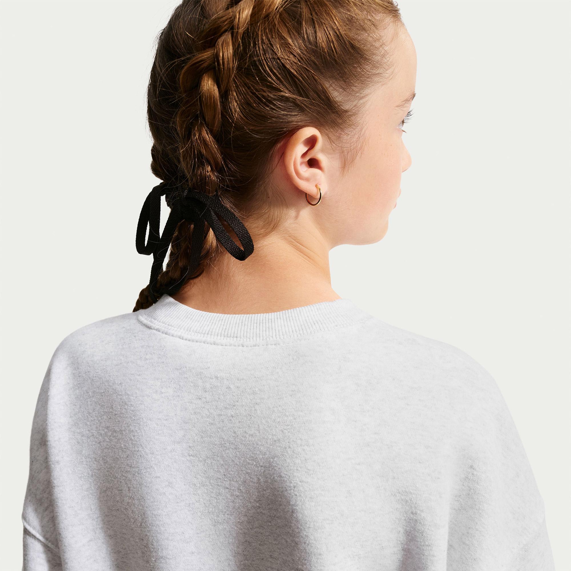 Nike Sportswear Studio Fleece Genç Çocuk Gri Sweatshirt