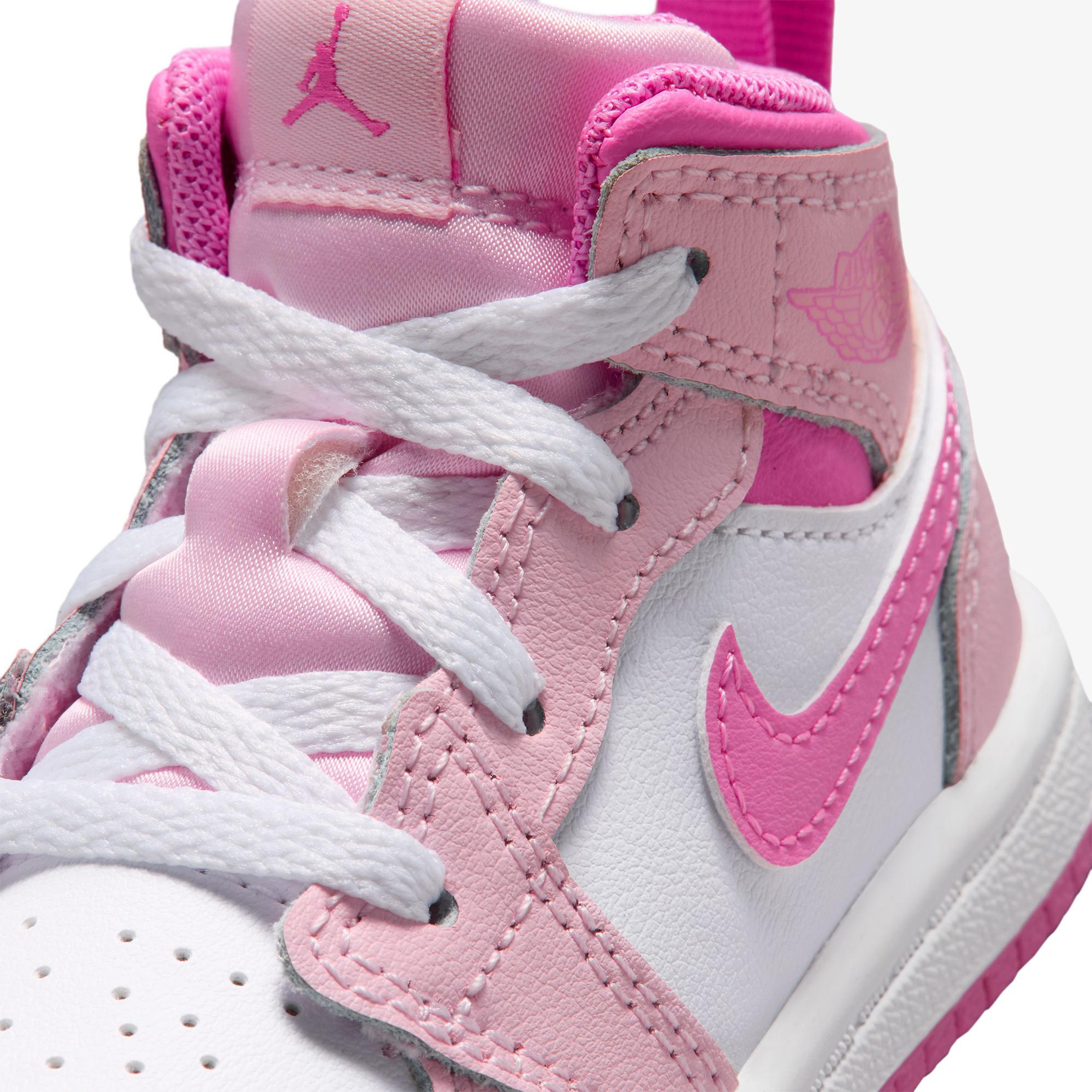 Jordan 1 Mid Çocuk Pembe Spor Ayakkabı