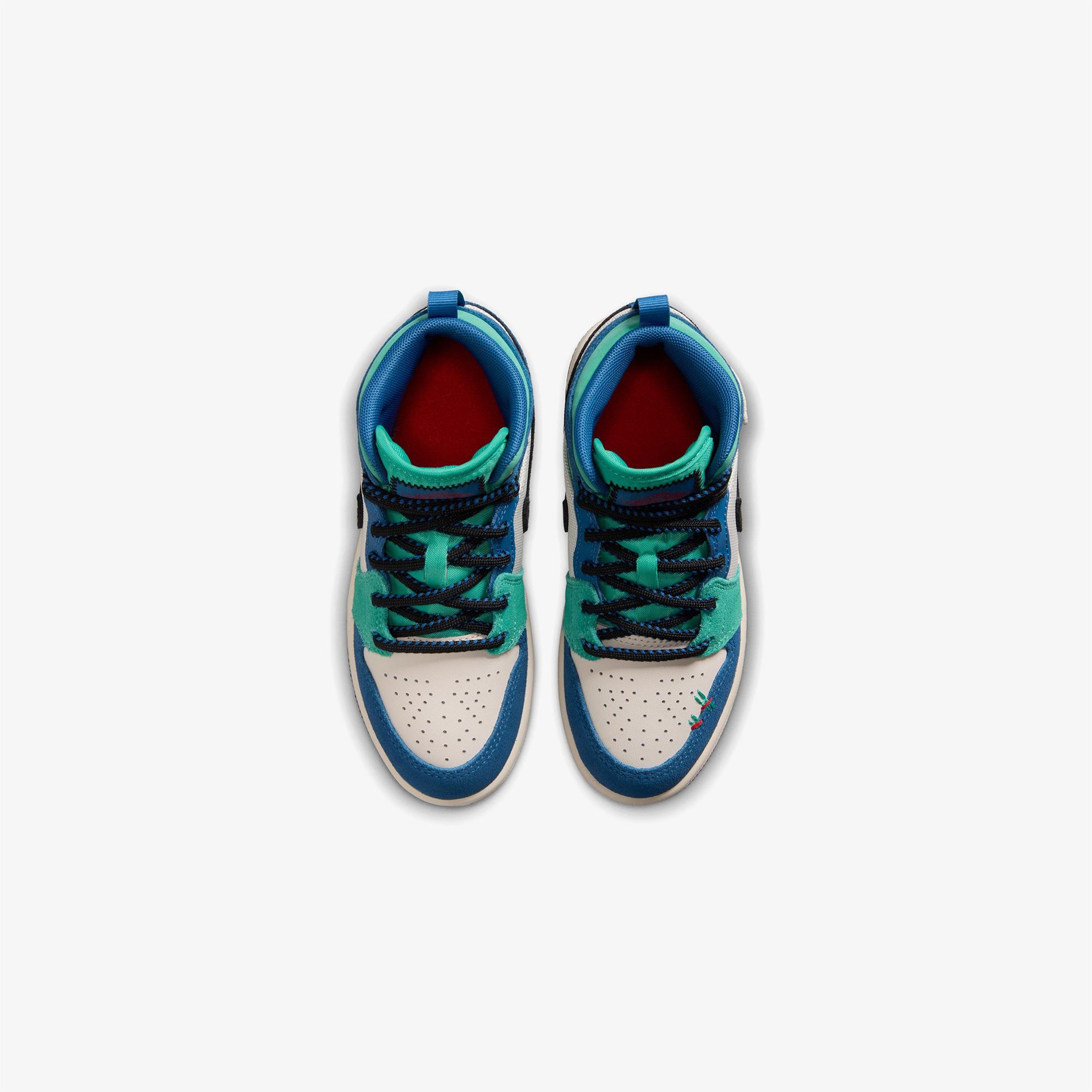 Jordan 1 Mid SE Çocuk Mavi Spor Ayakkabı