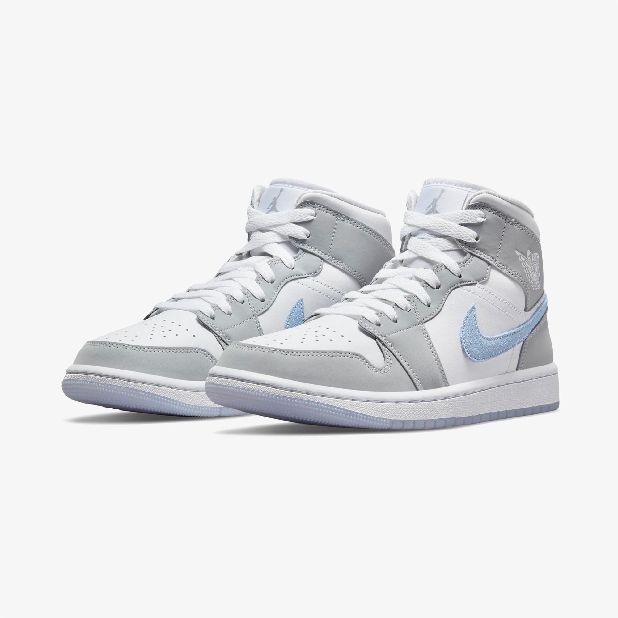 Jordan Air 1 Mid Kadın Gri Spor Ayakkabı