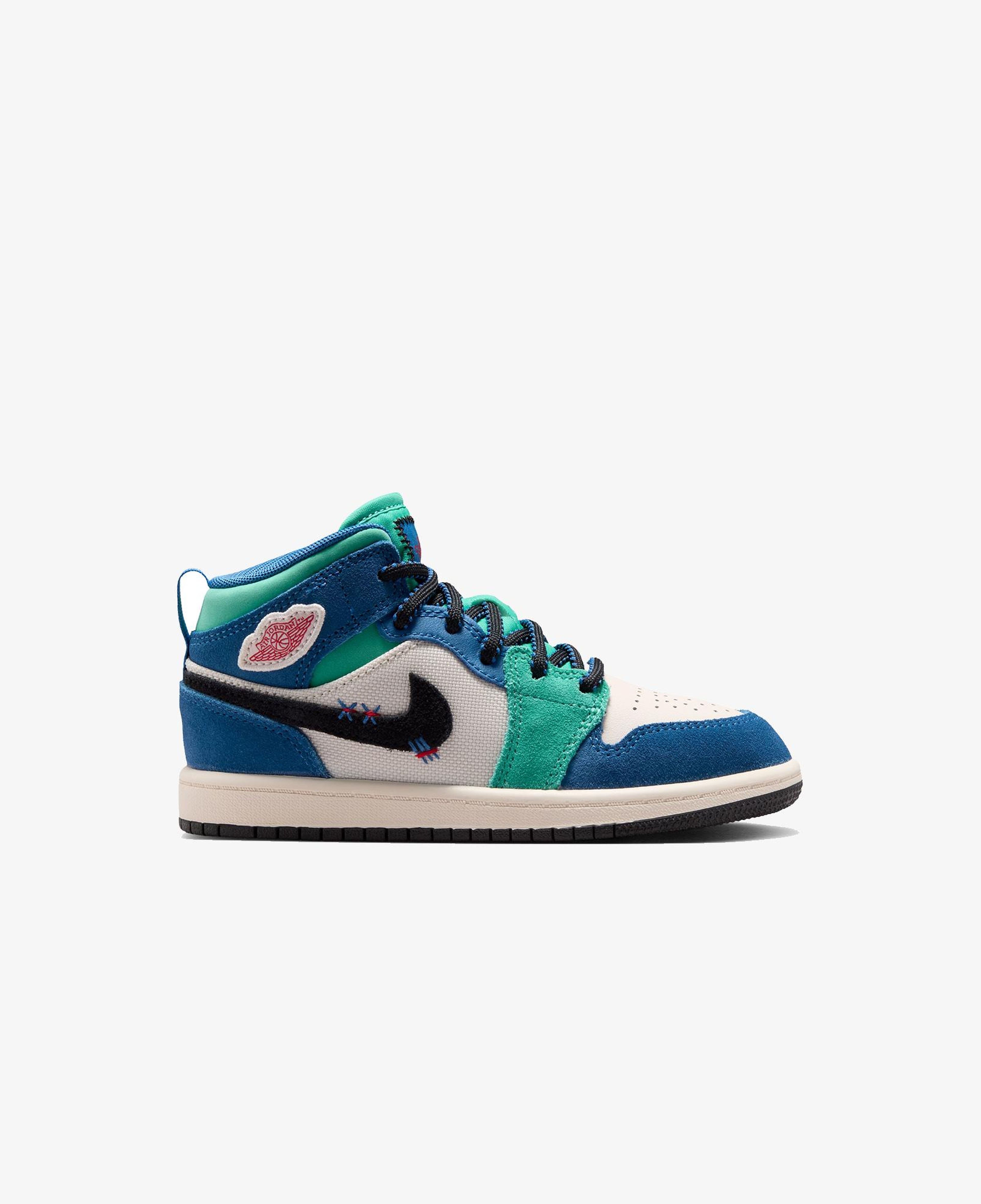 Jordan 1 Mid SE Çocuk Mavi Spor Ayakkabı