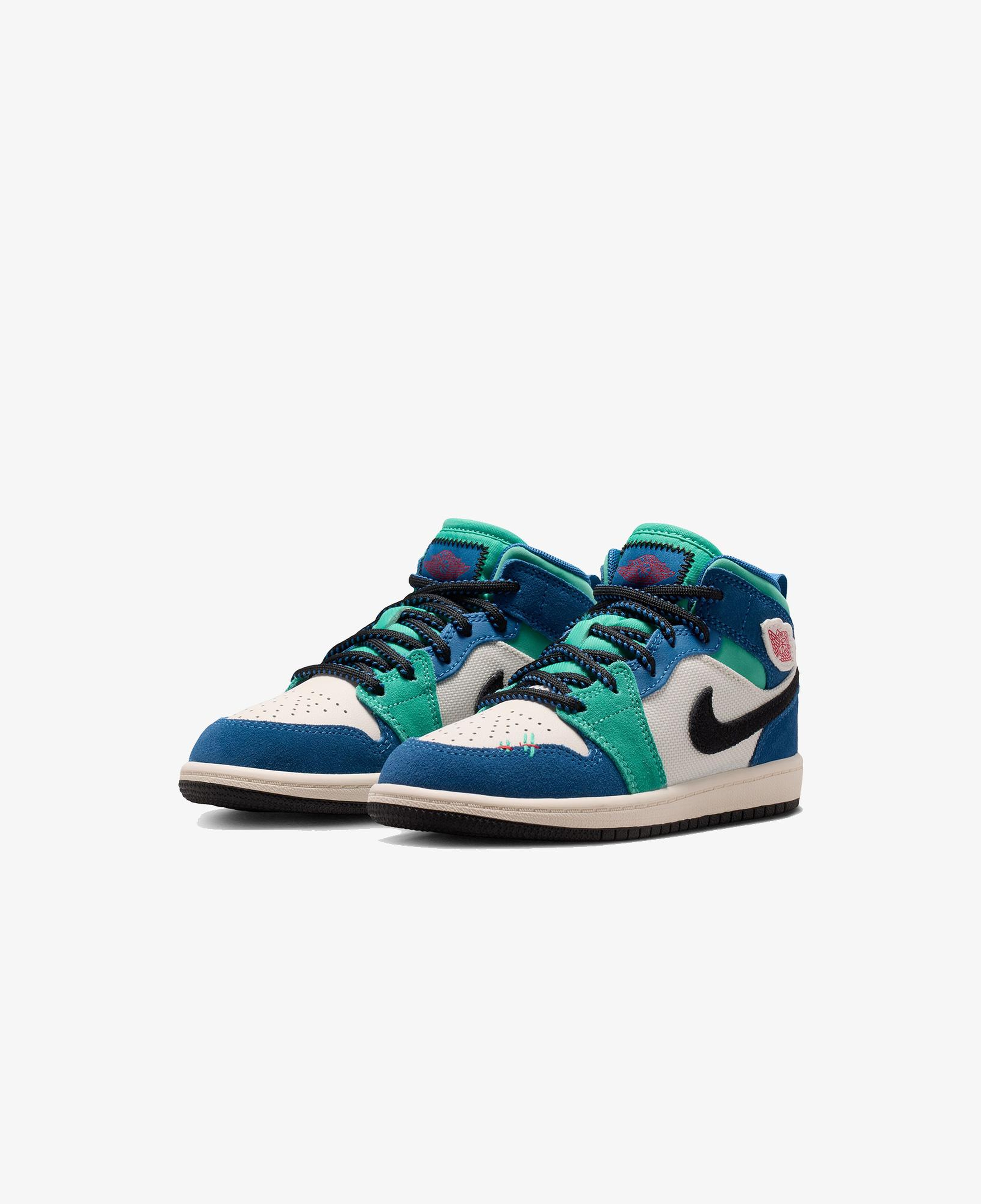 Jordan 1 Mid SE Çocuk Mavi Spor Ayakkabı