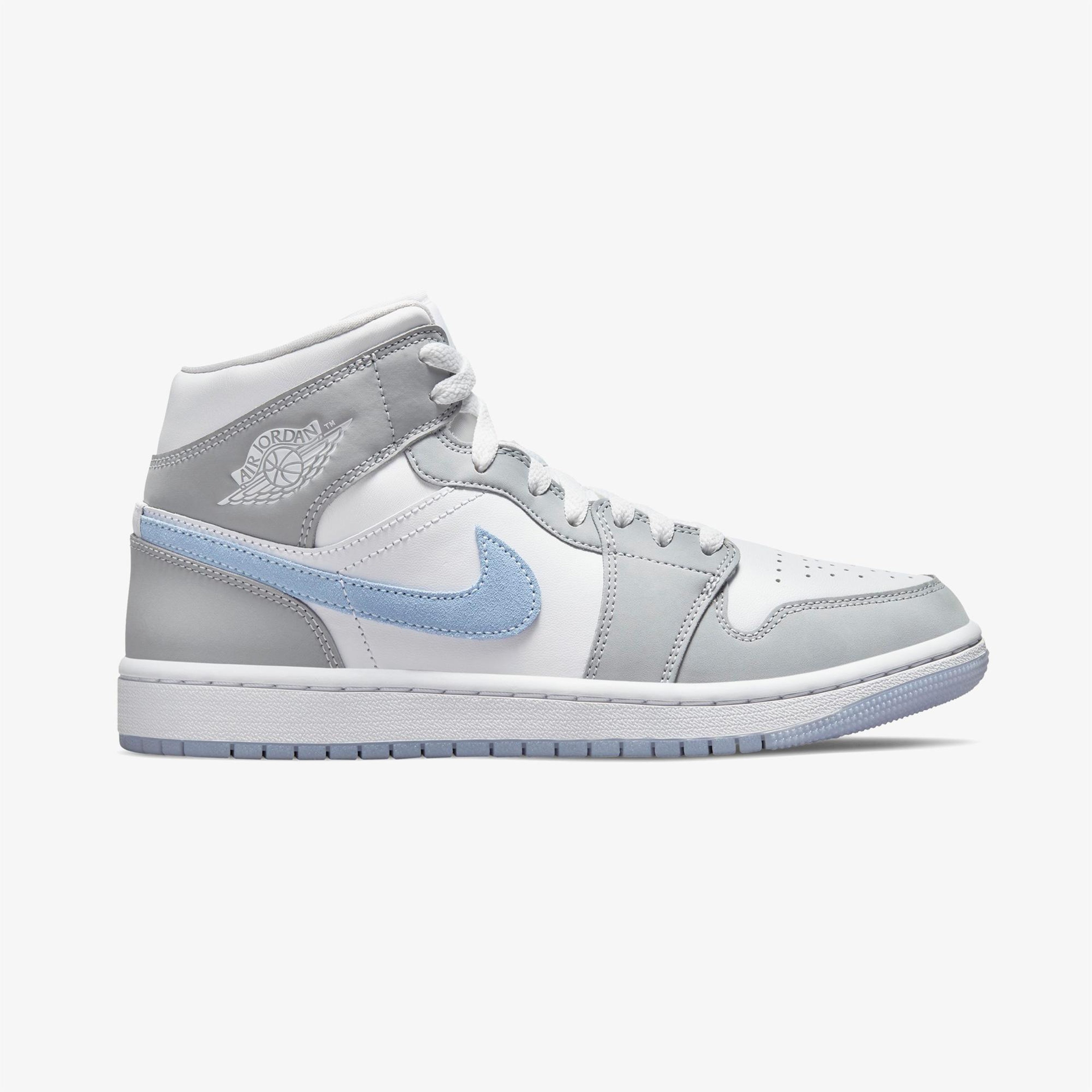 Jordan Air 1 Mid Kadın Gri Spor Ayakkabı