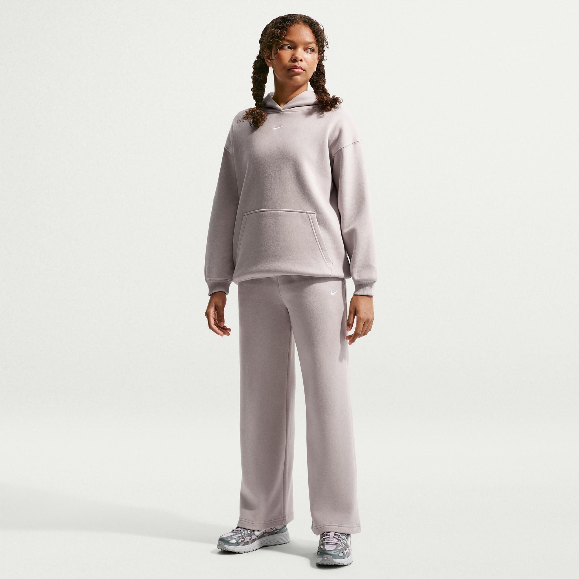 Nike Sportswear Studio Fleece Genç Çocuk Bej Eşofman Altı