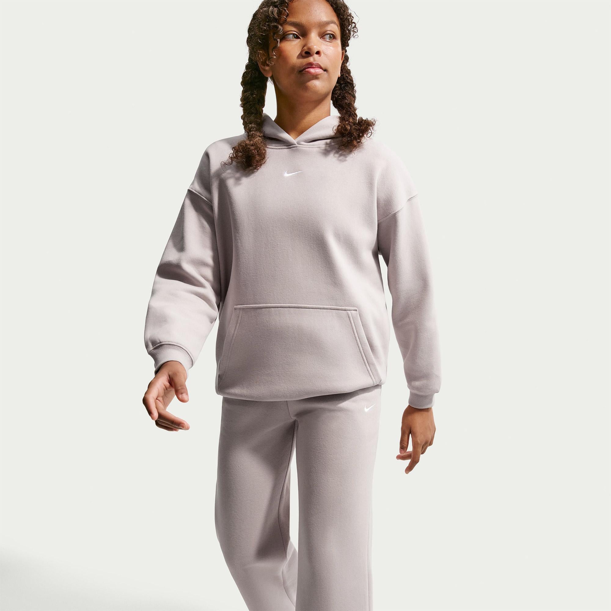 Nike Sportswear Studio Fleece Genç Çocuk Bej Eşofman Altı
