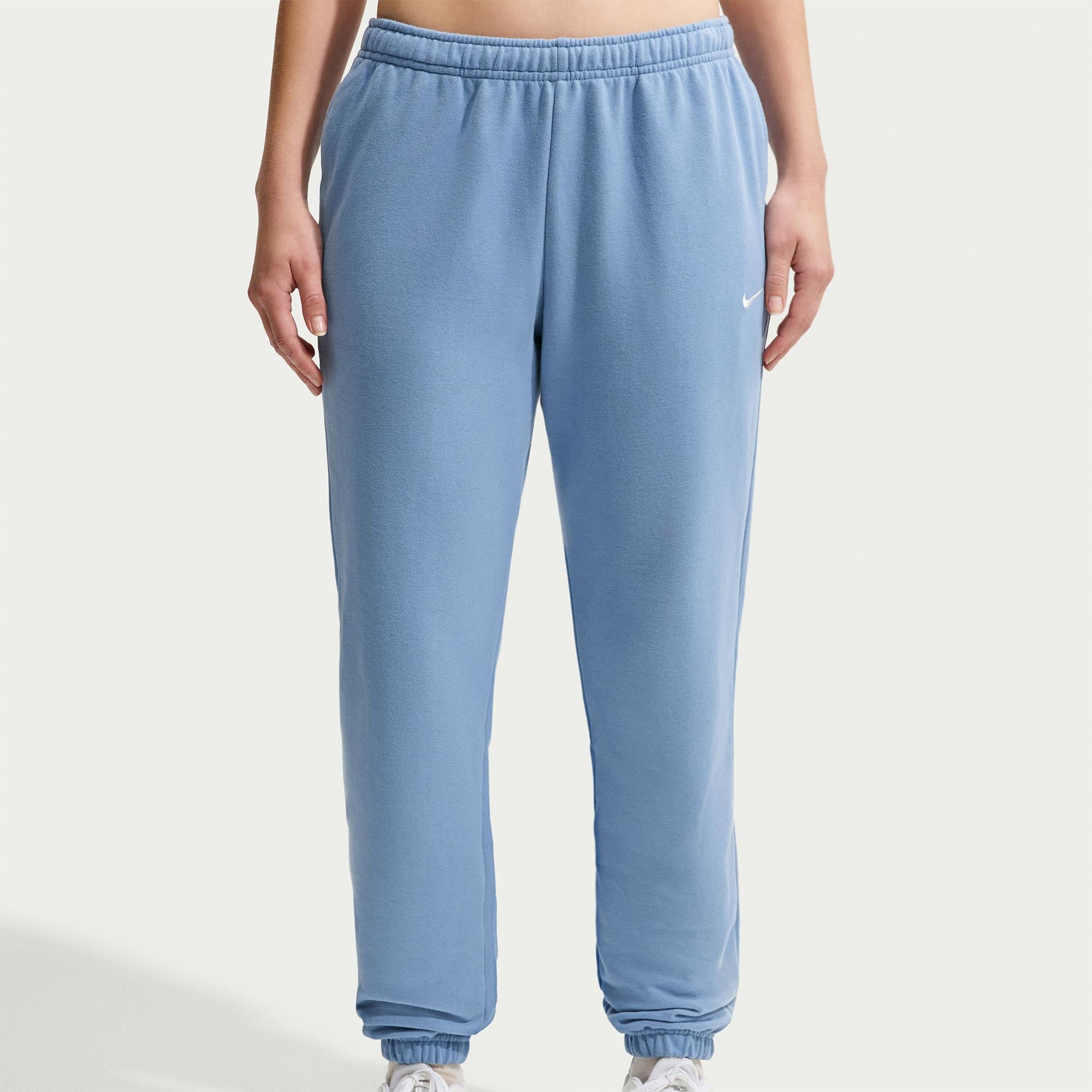 Nike Studio Fleece Kadın Mavi Eşofman Altı