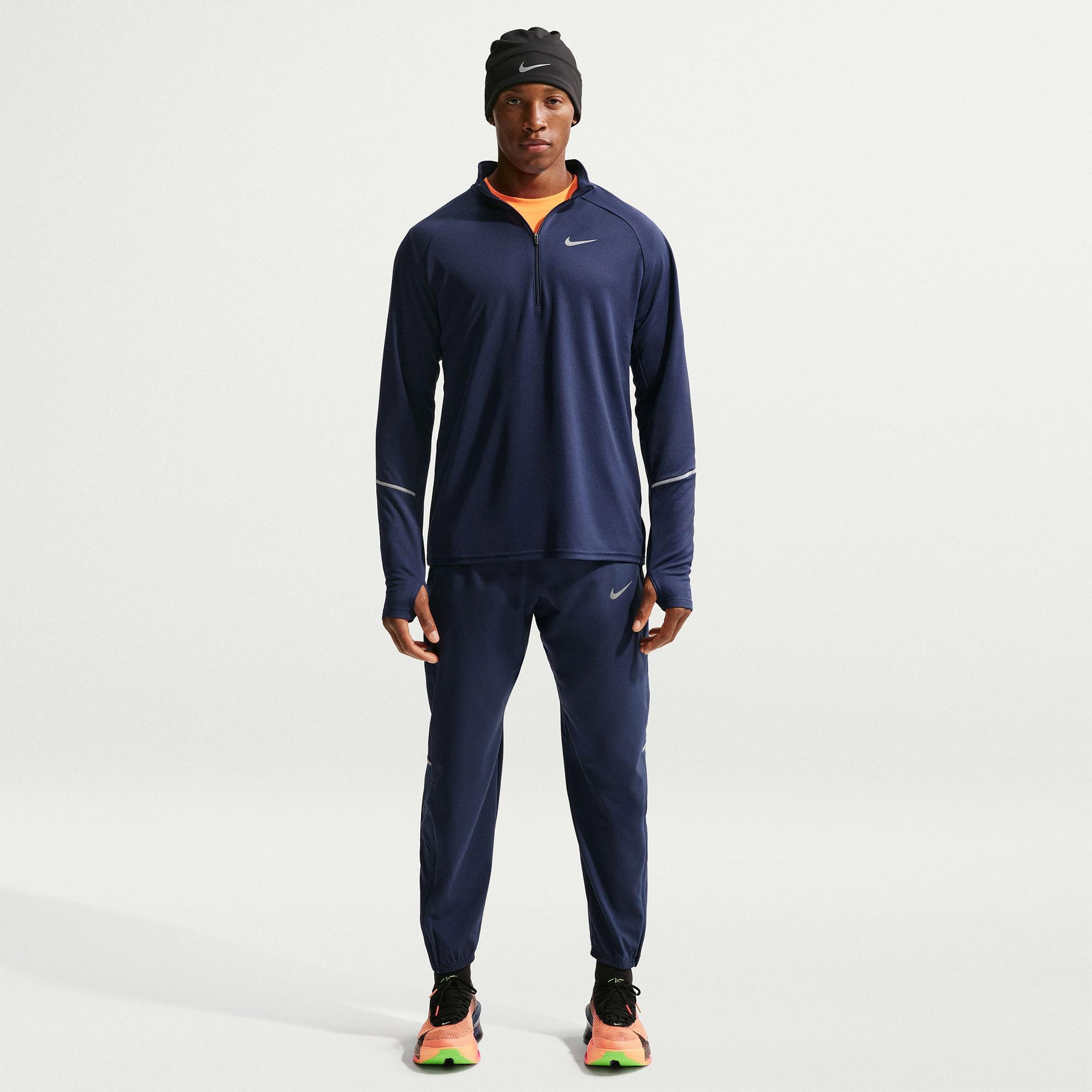 Nike Dri-Fit UV Miler Erkek Lacivert Uzun Kollu T-Shirt