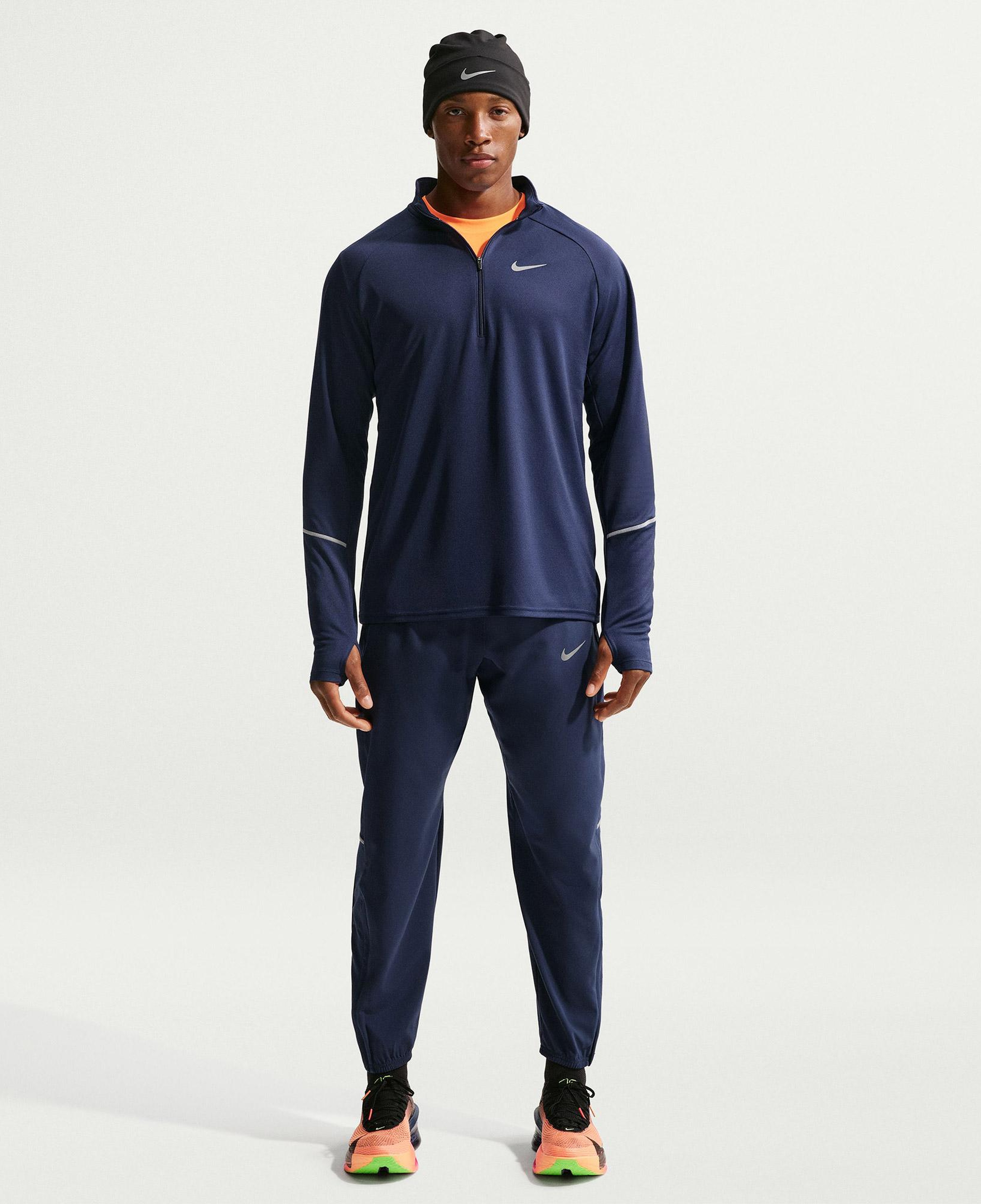 Nike Dri-Fit UV Miler Erkek Lacivert Uzun Kollu T-Shirt