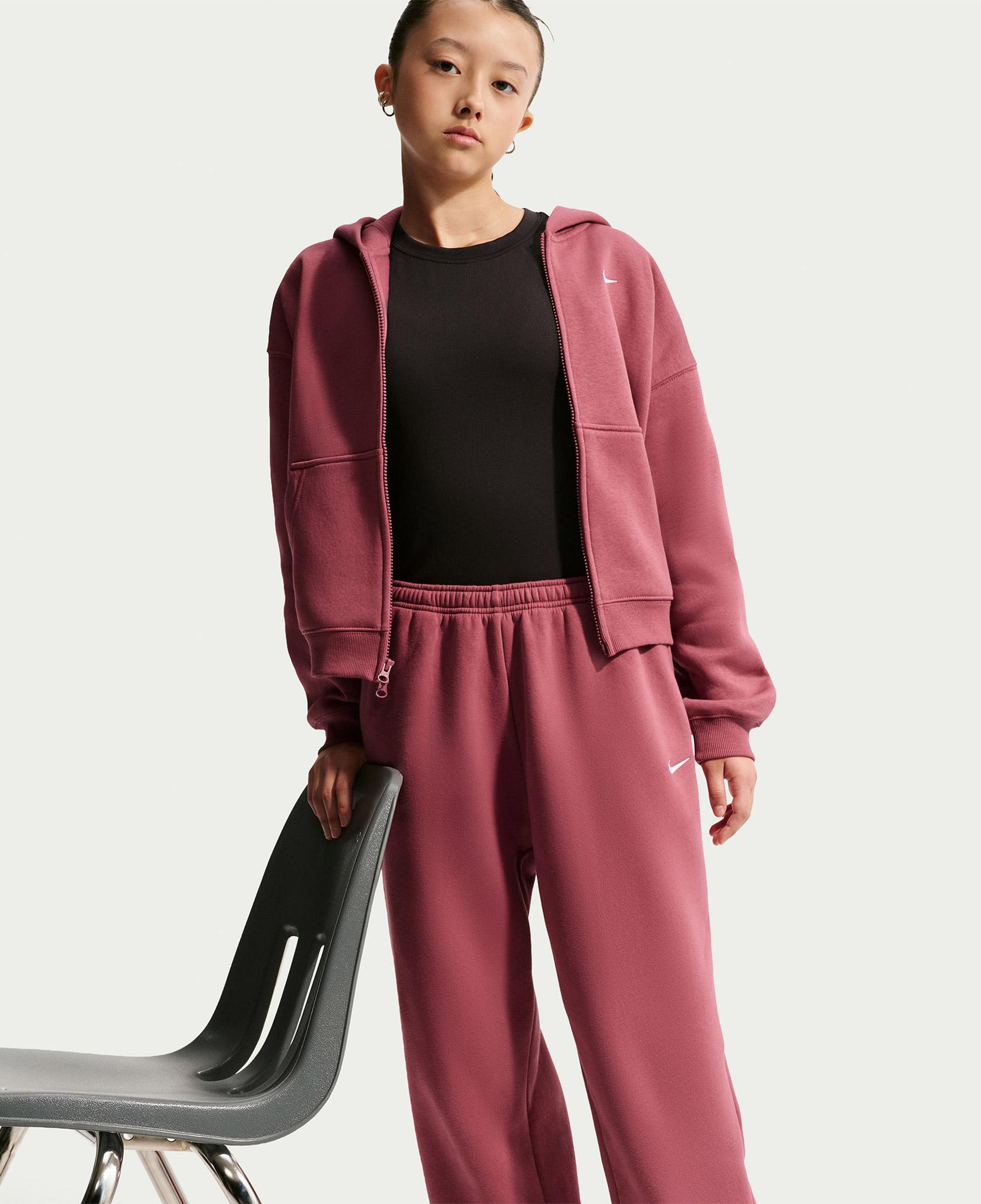Nike Sportswear Studio Fleece Genç Çocuk Pembe Eşofman Altı