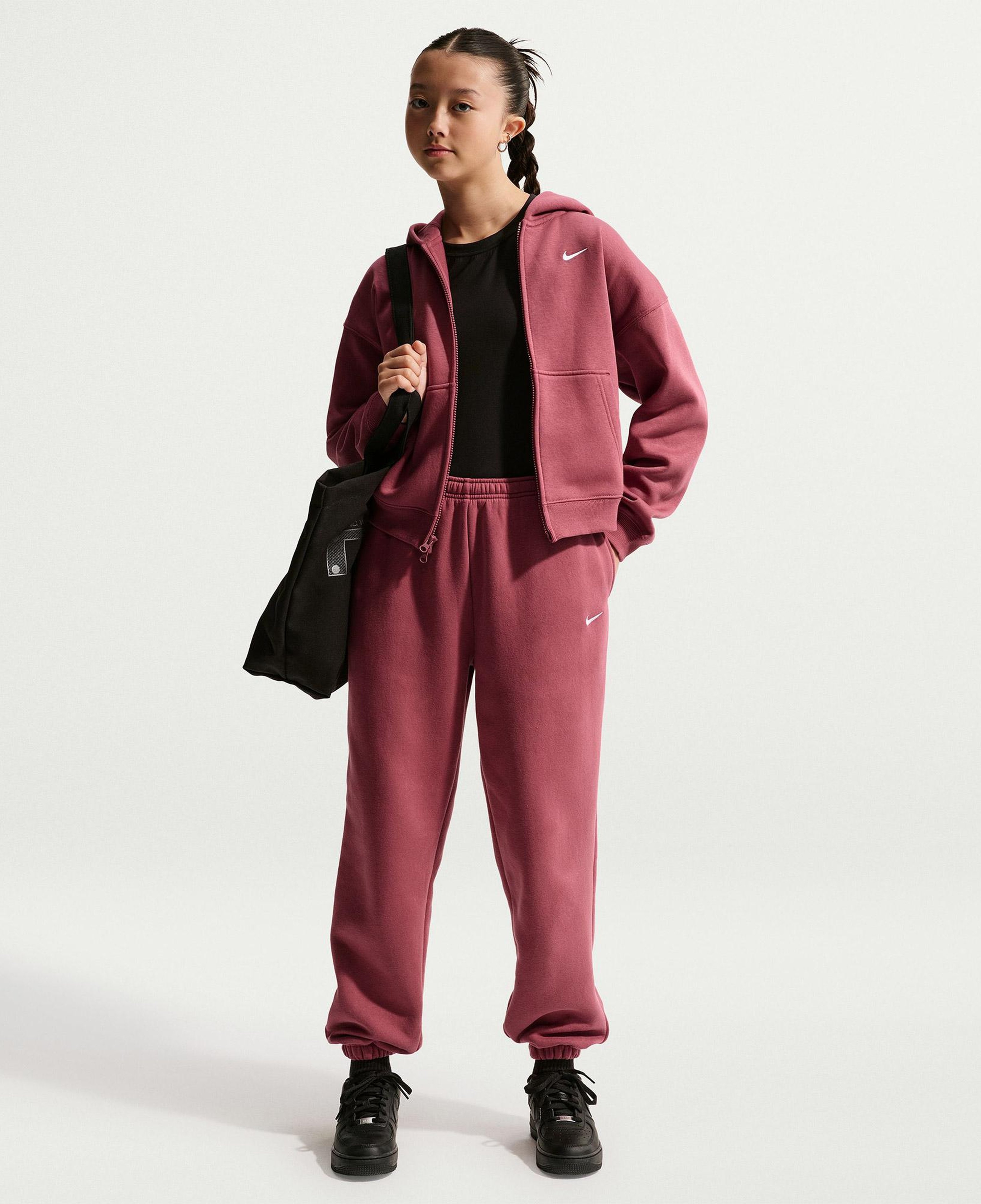 Nike Sportswear Studio Fleece Genç Çocuk Pembe Eşofman Altı