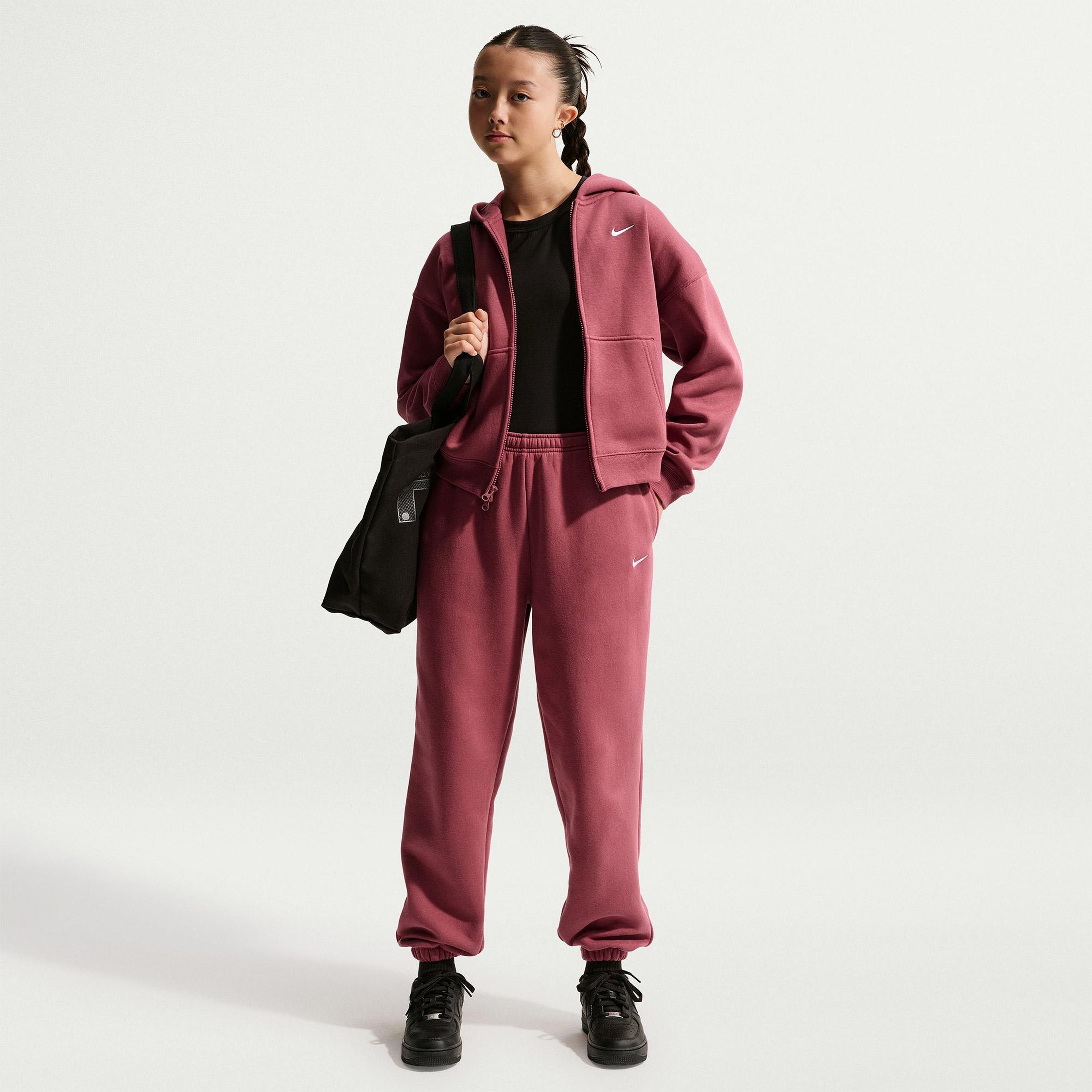 Nike Sportswear Studio Fleece Genç Çocuk Pembe Eşofman Altı
