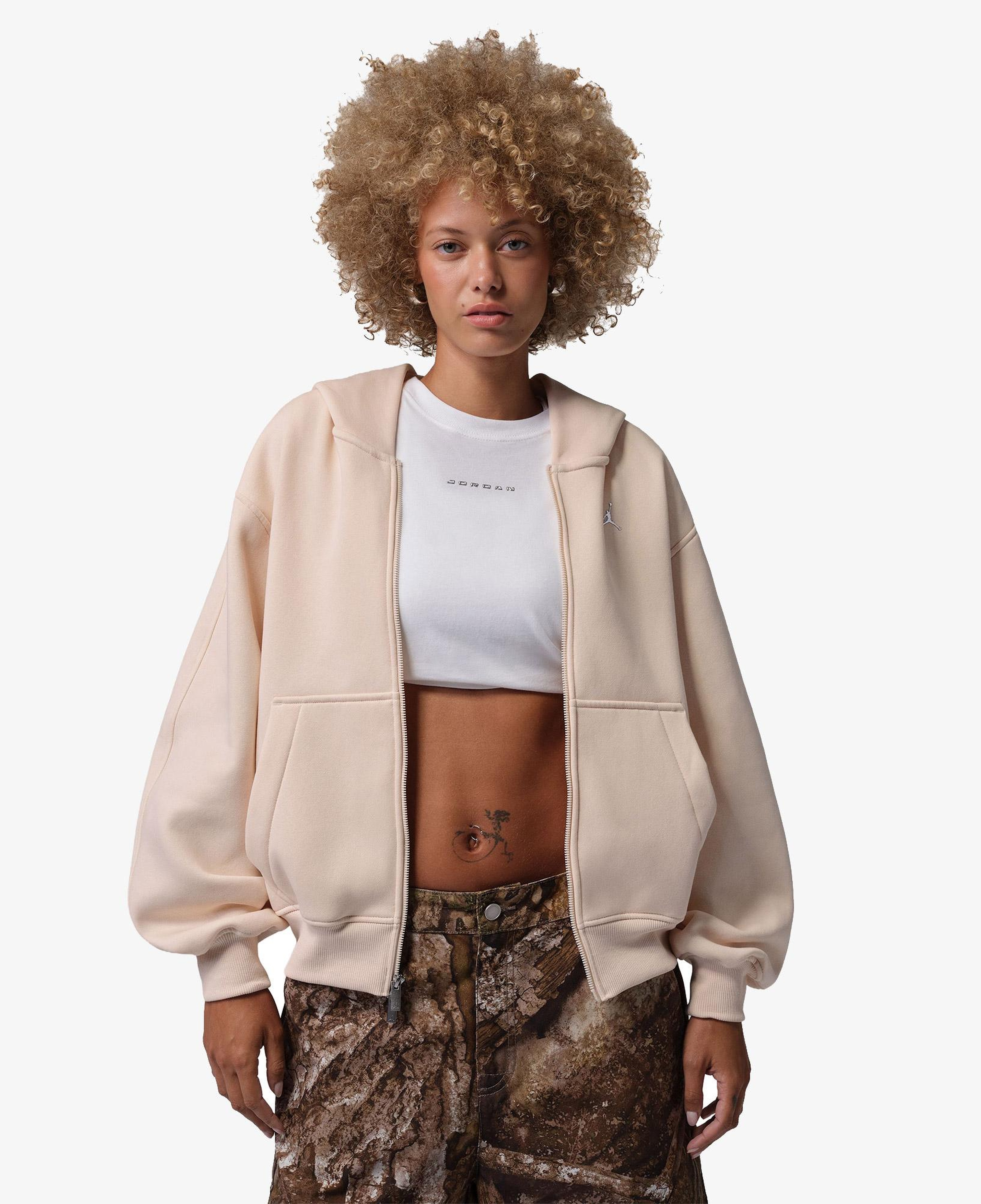 Jordan Brooklyn Fleece Kadın Bej Eşofman Üstü