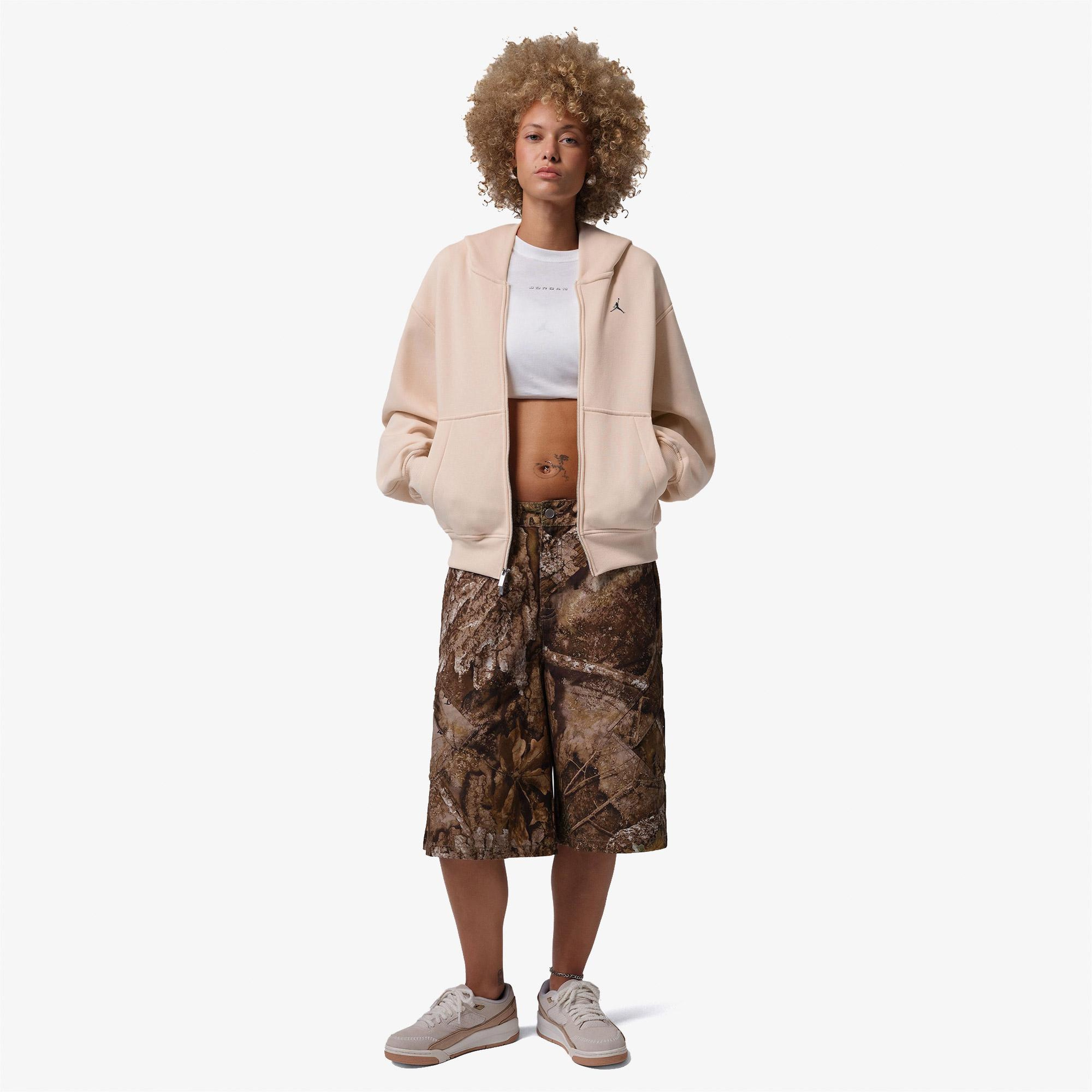 Jordan Brooklyn Fleece Kadın Bej Eşofman Üstü
