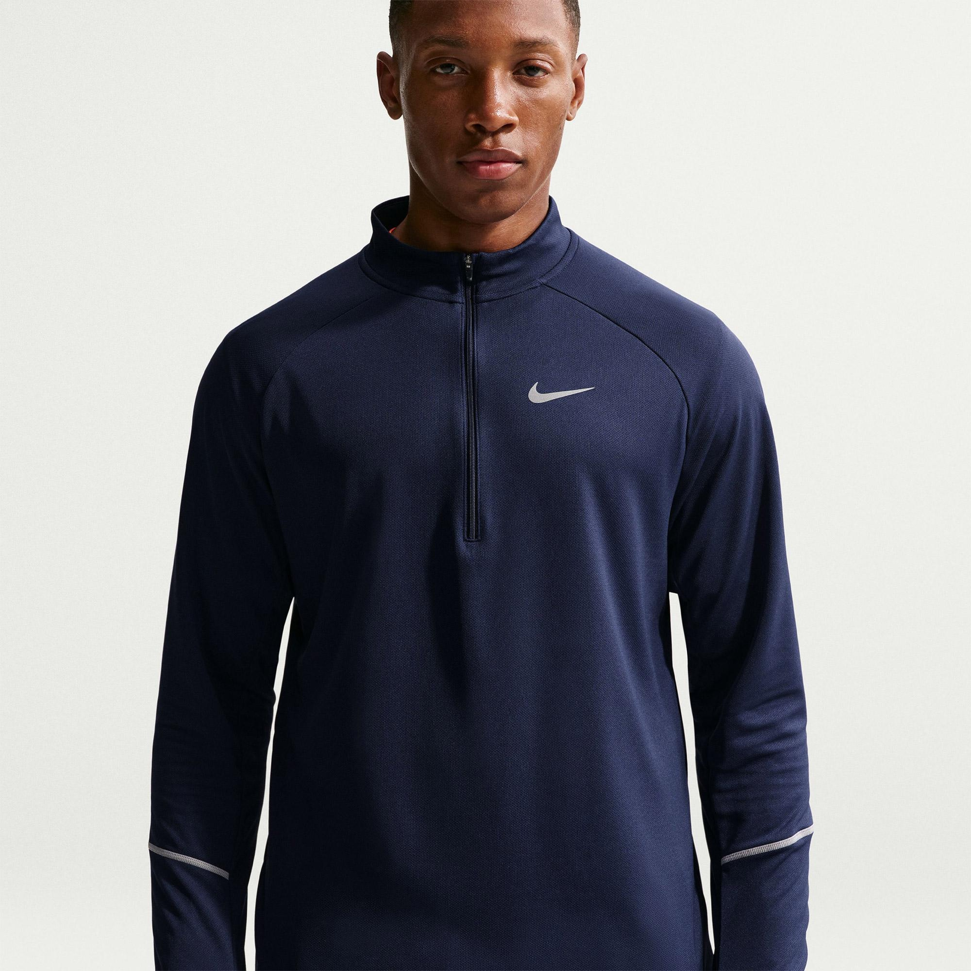 Nike Dri-Fit UV Miler Erkek Lacivert Uzun Kollu T-Shirt