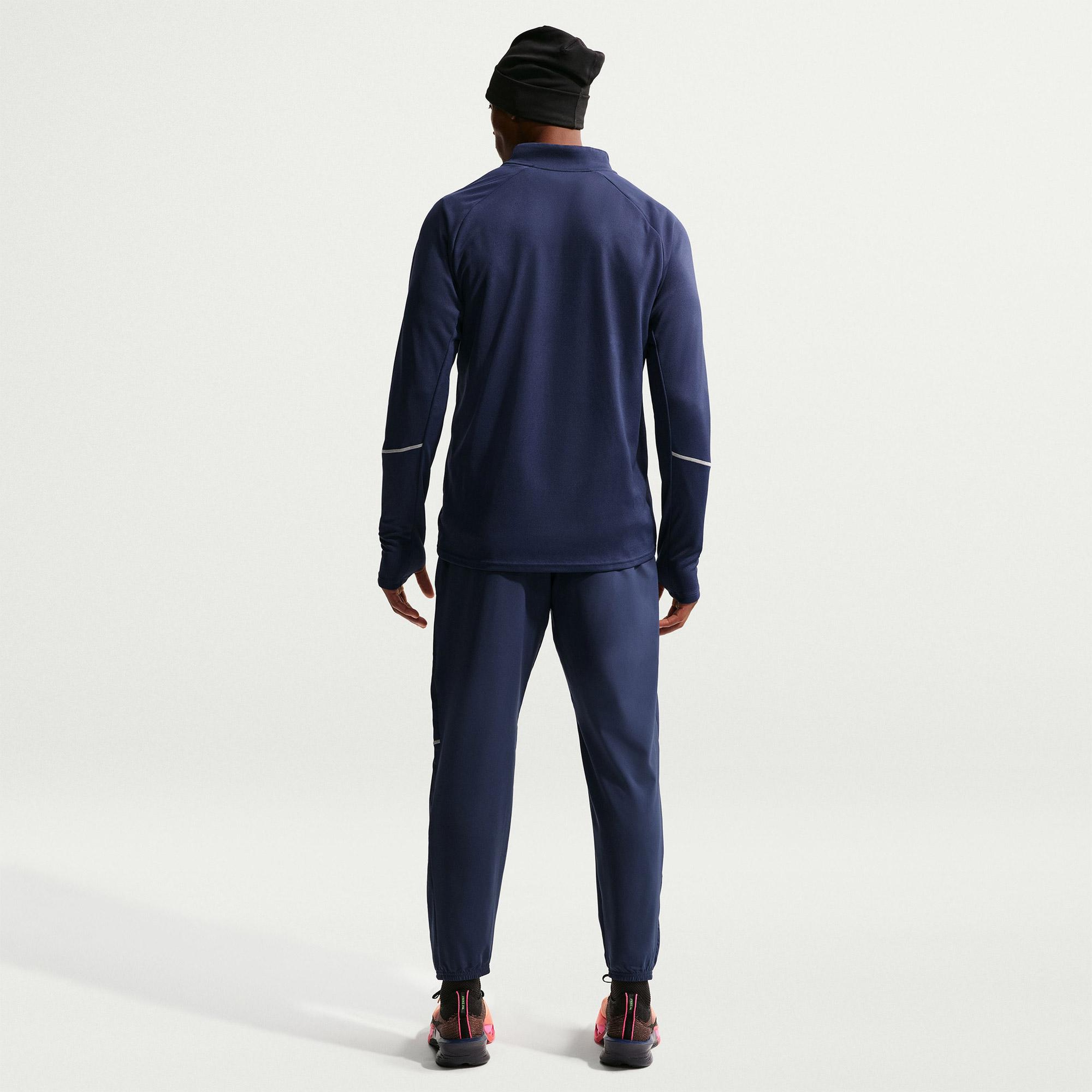 Nike Dri-Fit UV Miler Erkek Lacivert Uzun Kollu T-Shirt