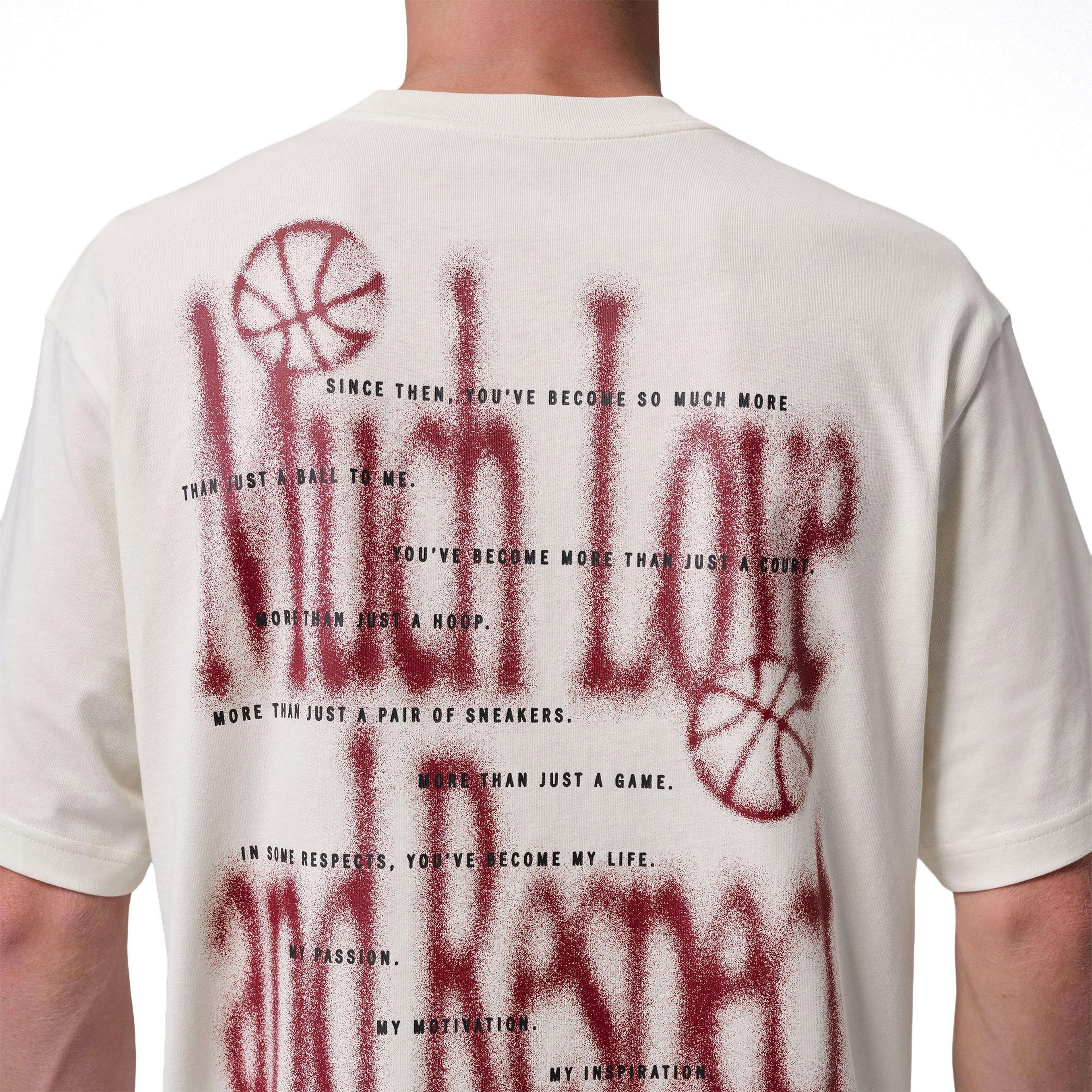 Jordan Brooklyn Love 85 Erkek Krem Rengi T-Shirt