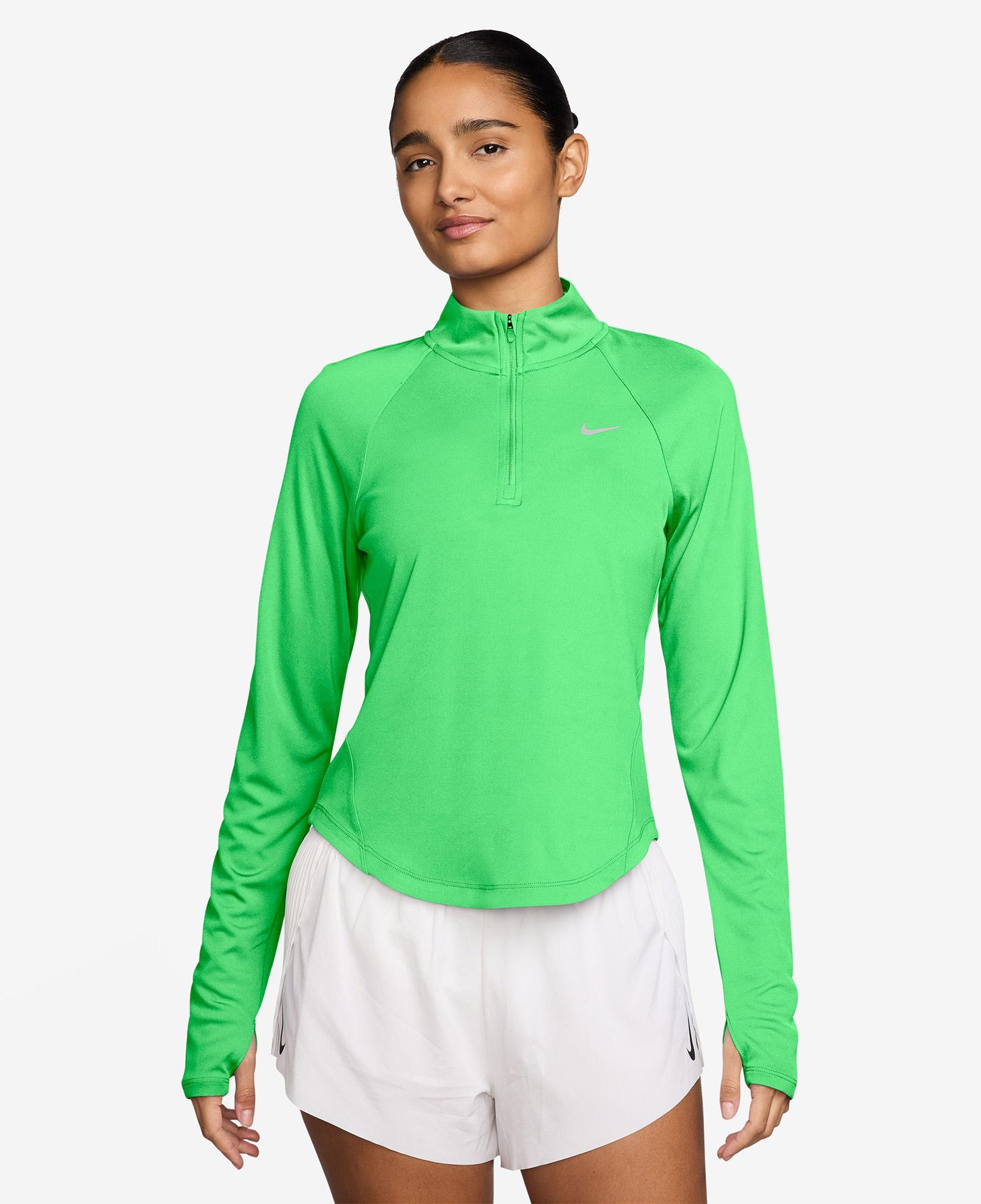 Nike Tempo Swoosh Run Dri-Fit Kadın Yeşil T-Shirt