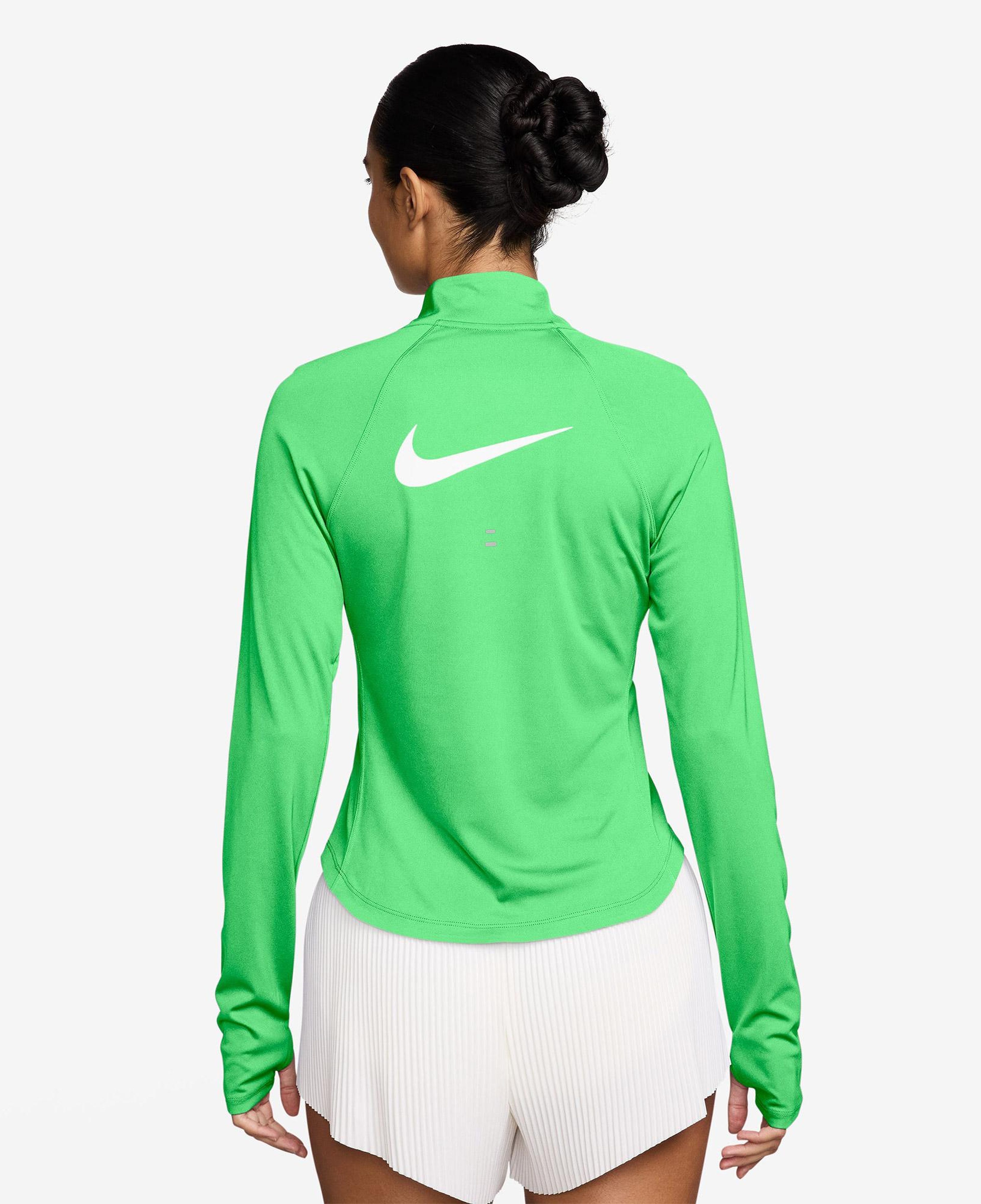 Nike Tempo Swoosh Run Dri-Fit Kadın Yeşil T-Shirt