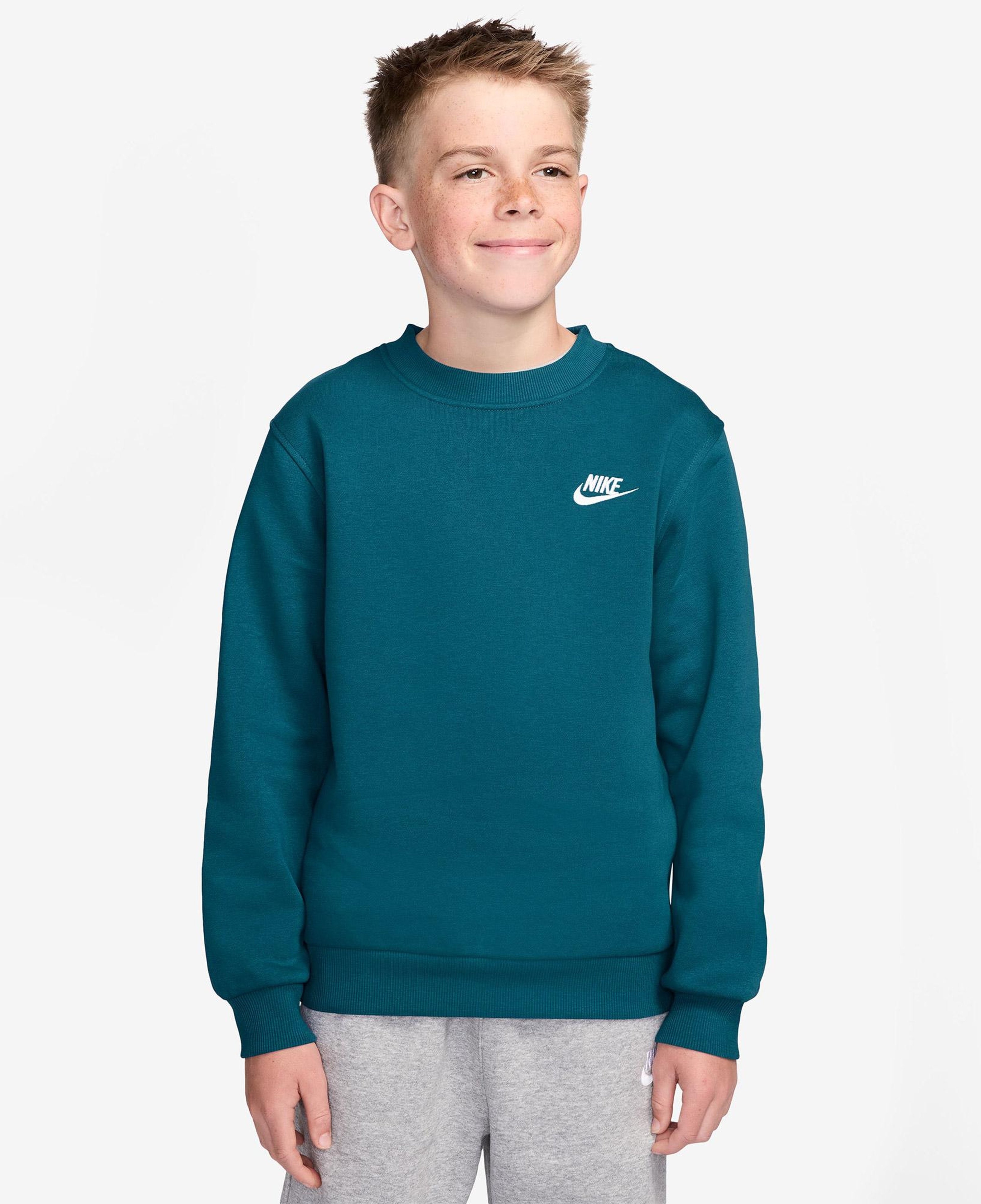 Nike Sportswear Club Fleece Crew Genç Çocuk Yeşil Sweatshirt