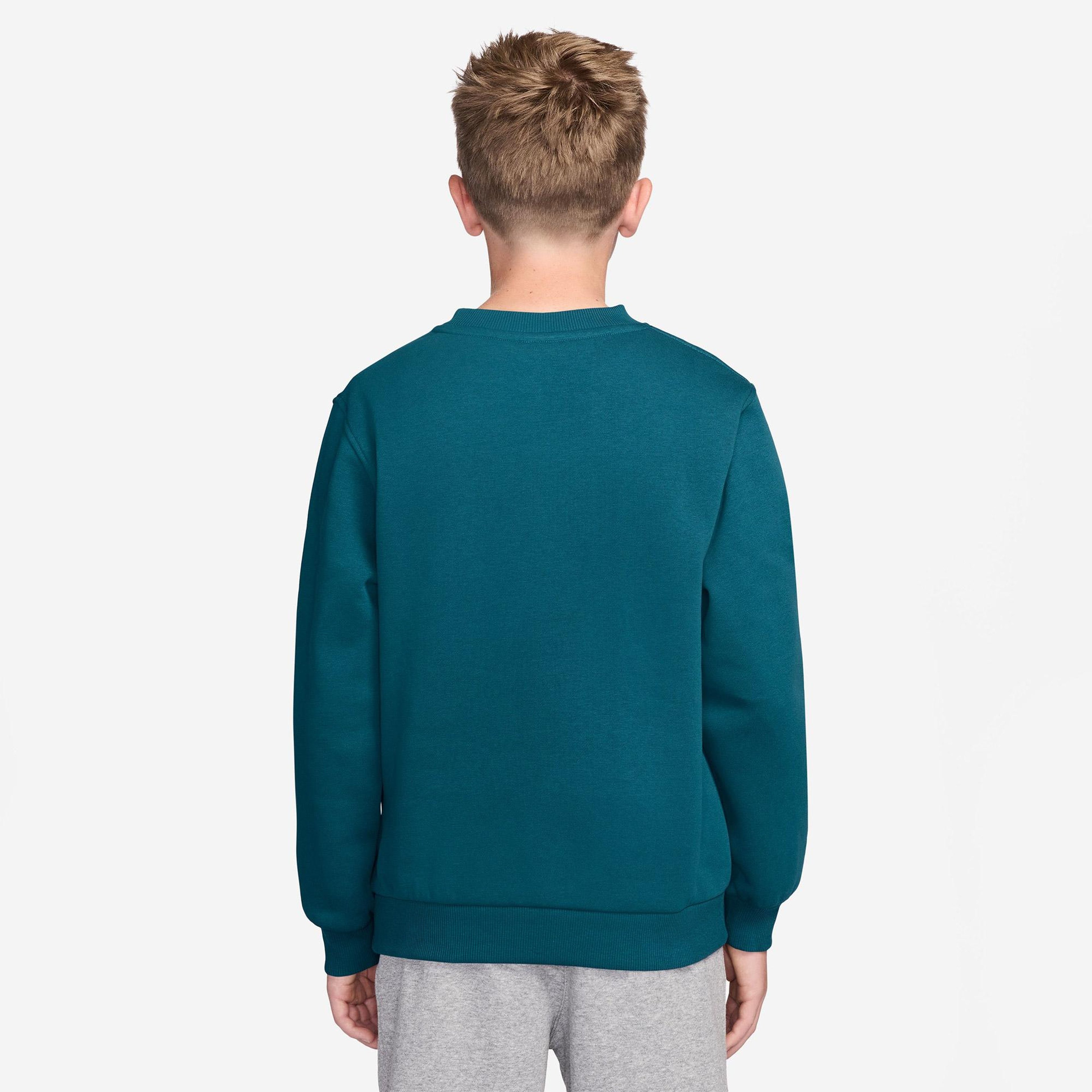 Nike Sportswear Club Fleece Crew Genç Çocuk Yeşil Sweatshirt