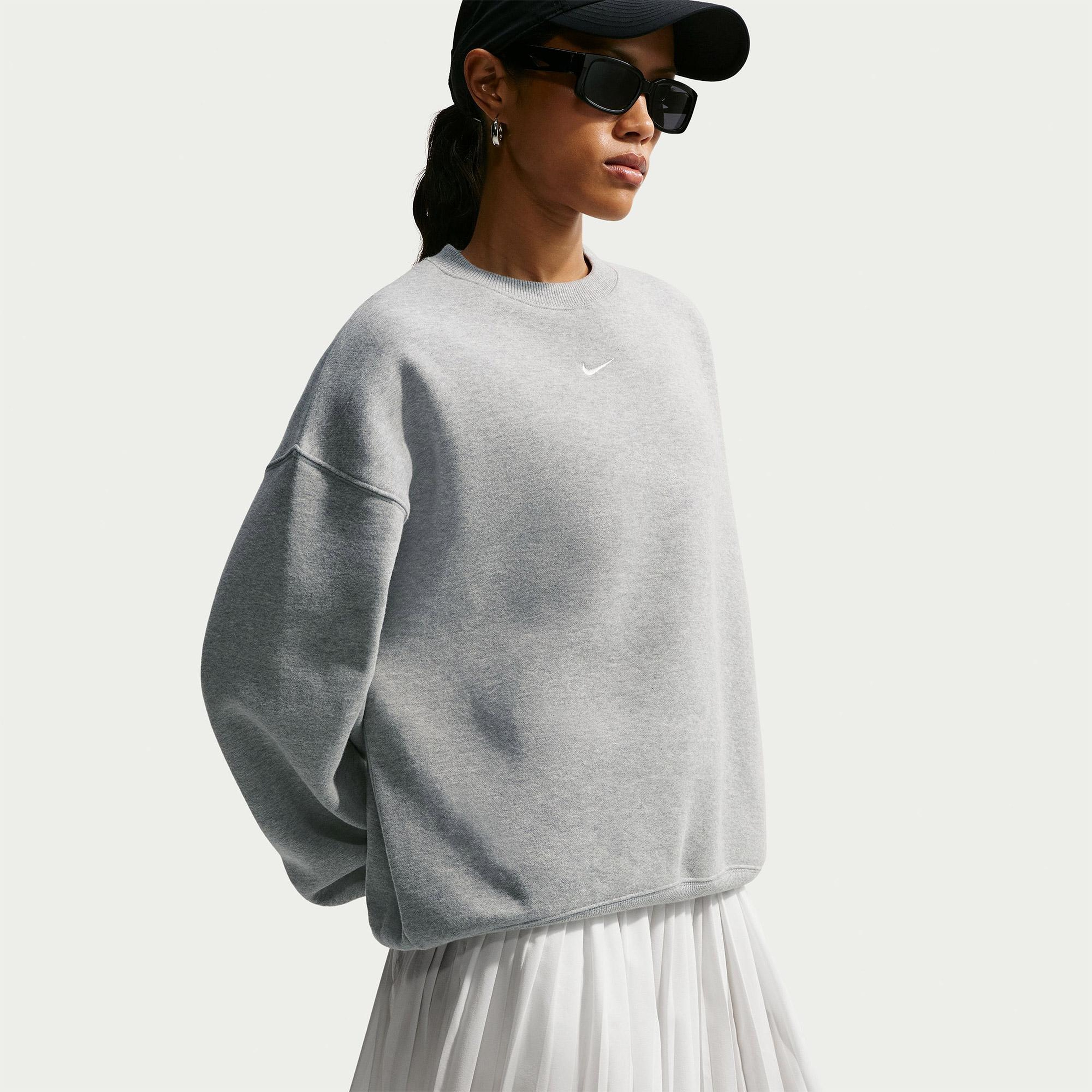 Nike Studio Fleece Kadın Gri Sweatshirt