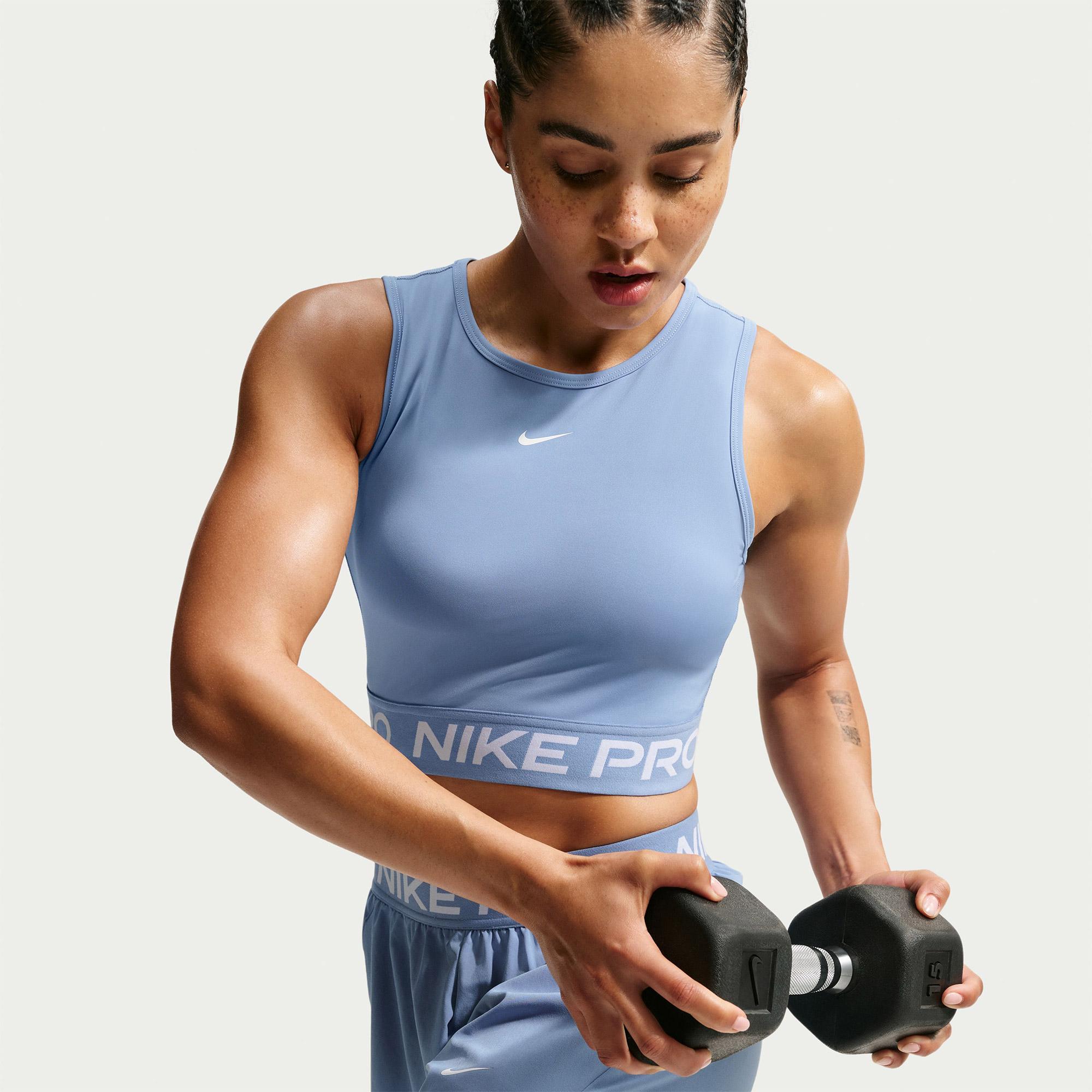 Nike Pro Dri-Fit 365 Kadın Mavi Crop