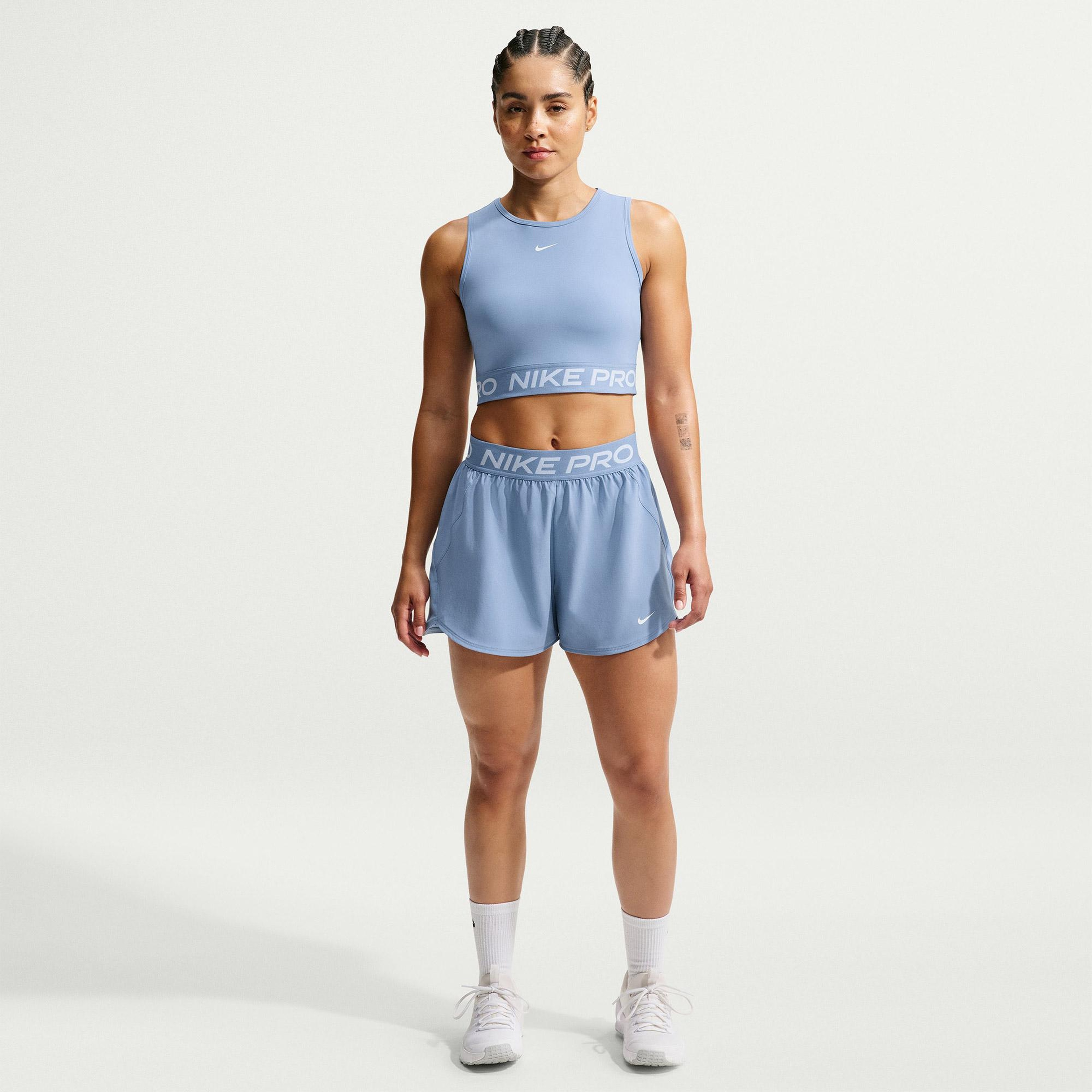 Nike Pro Dri-Fit 365 Kadın Mavi Crop
