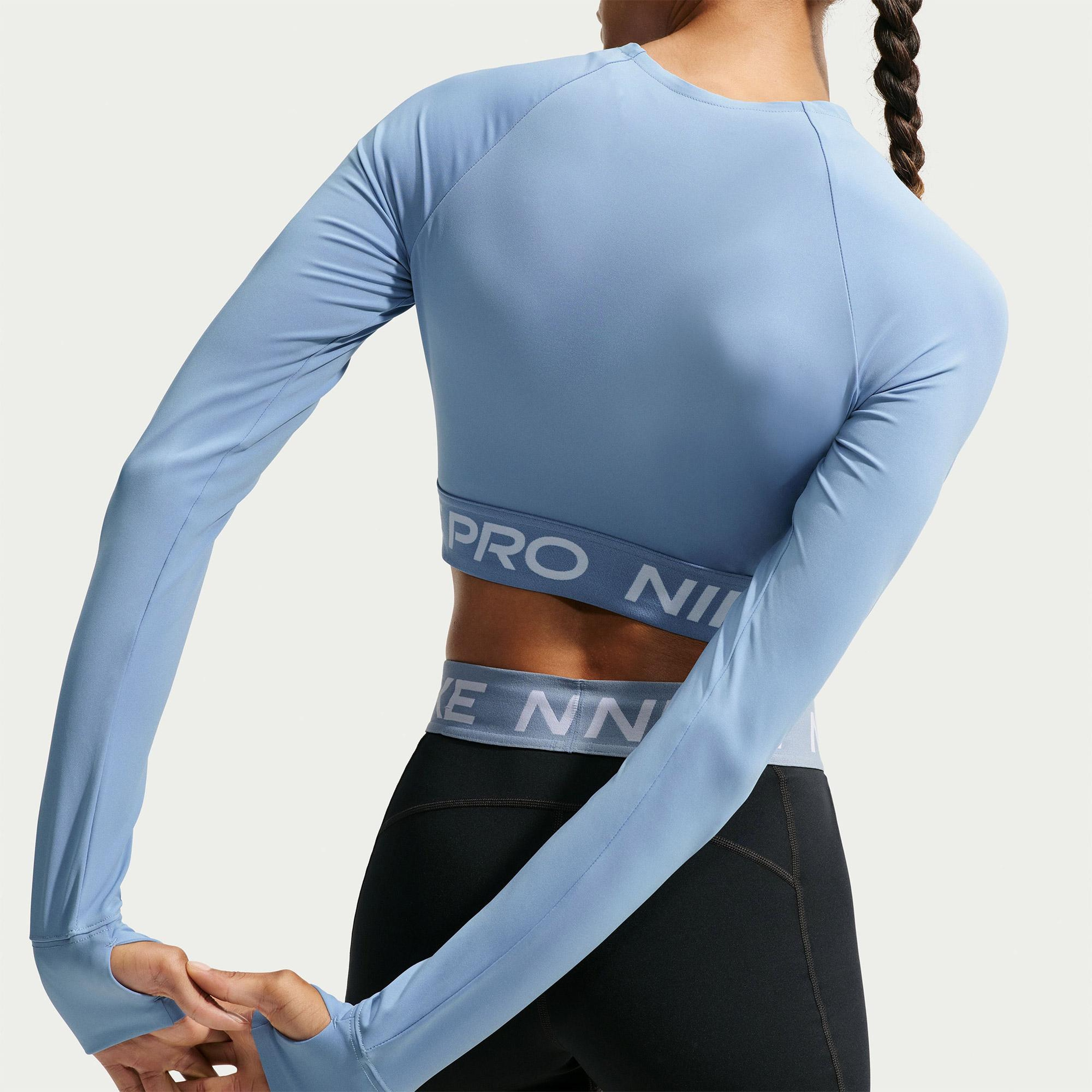 Nike Pro Dri-Fit 365 Kadın Mavi Crop