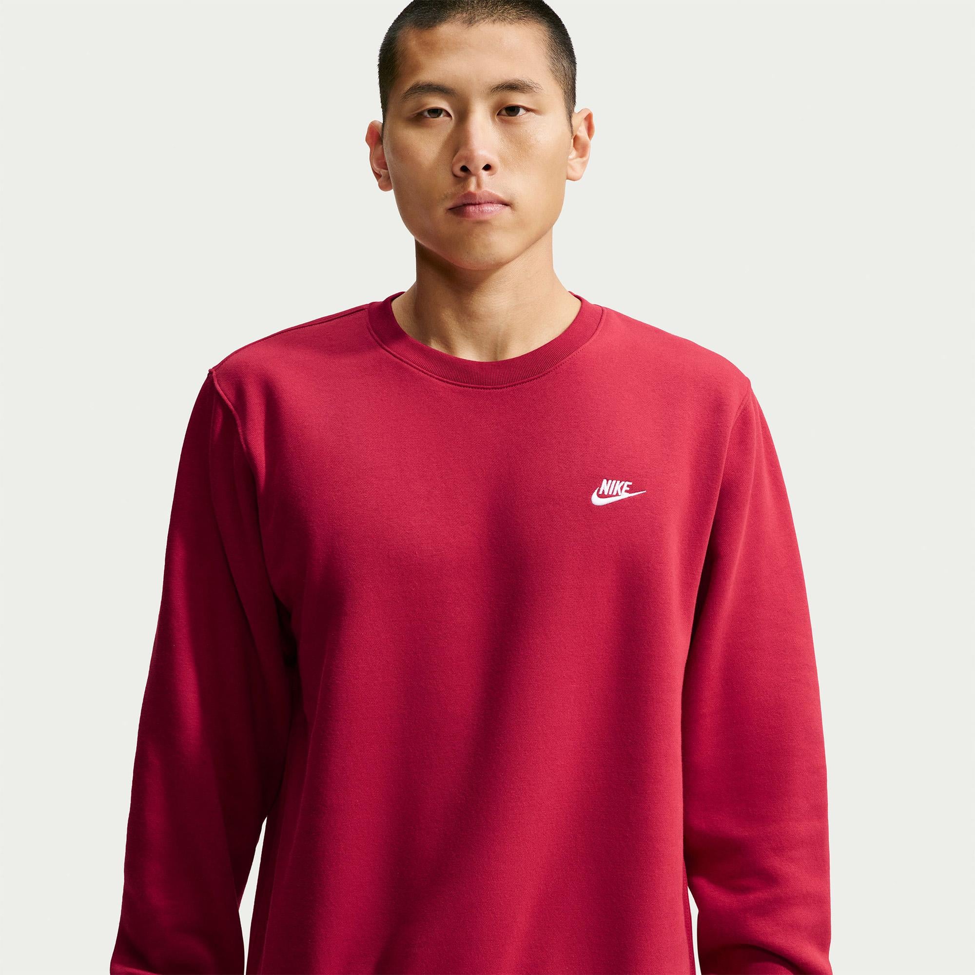 Nike Club Crew Erkek Kırmızı Sweatshirt