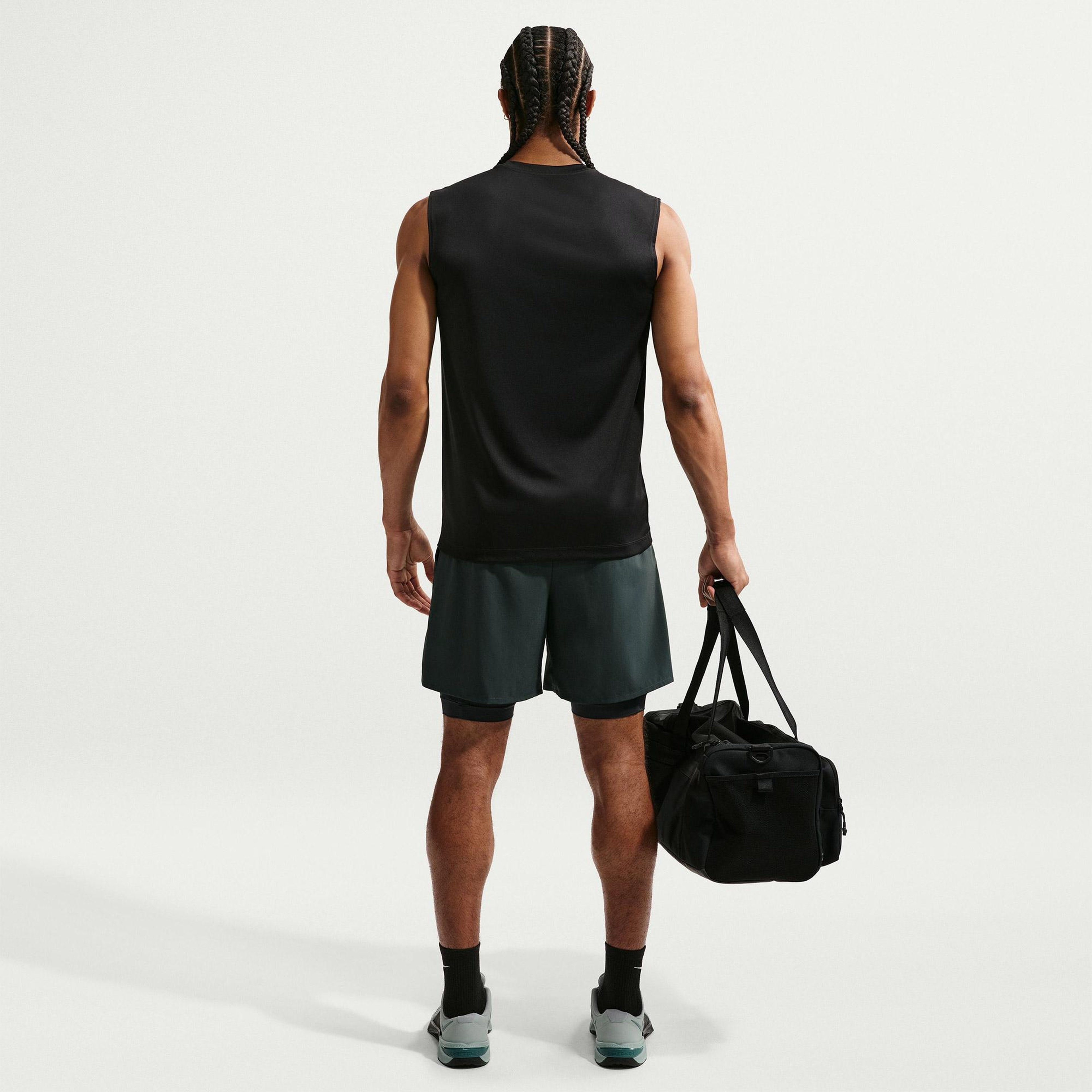 Nike Dri-Fit Sleeveless Flex Erkek Siyah Kolsuz T-Shirt