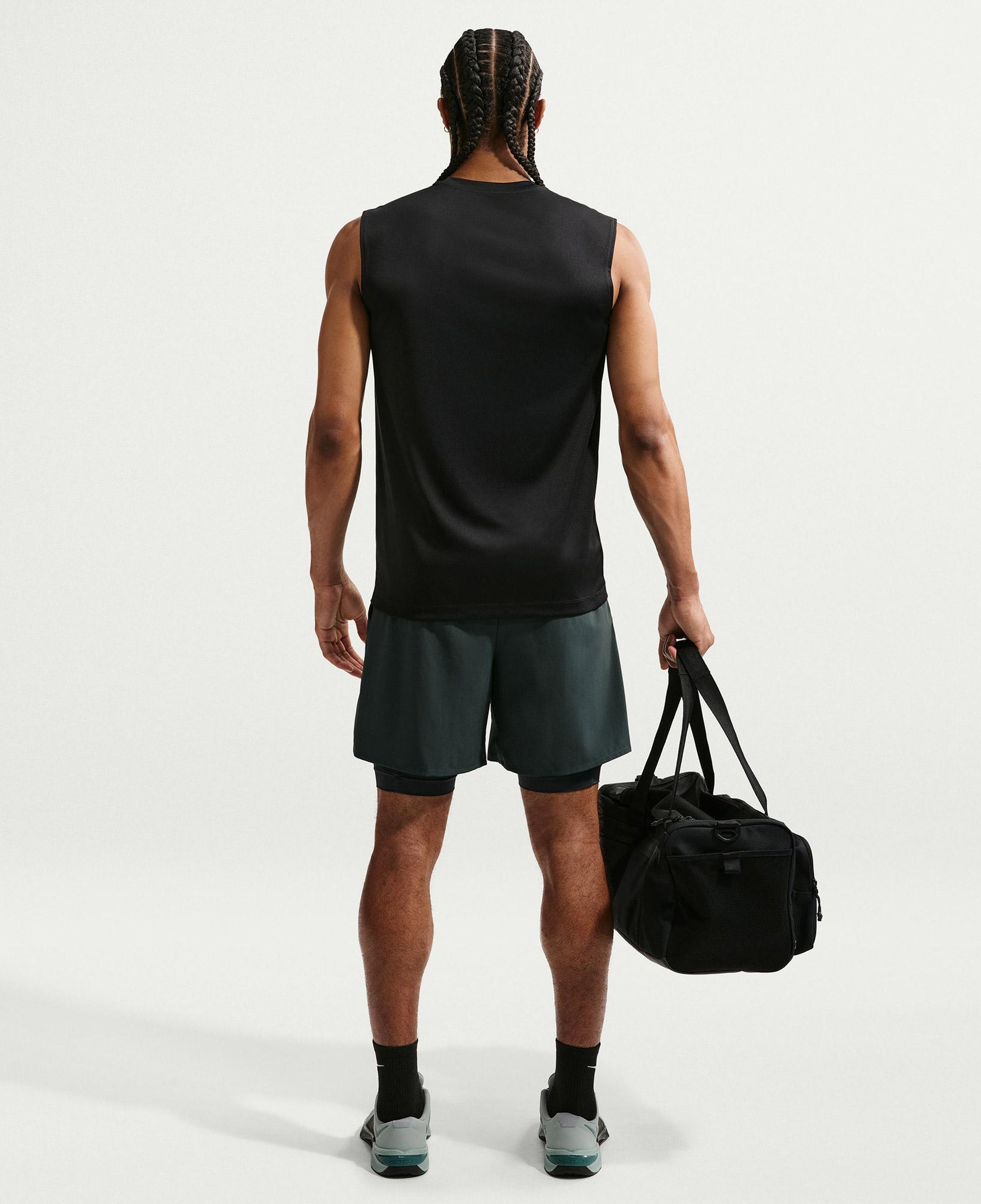 Nike Dri-Fit Sleeveless Flex Erkek Siyah Kolsuz T-Shirt