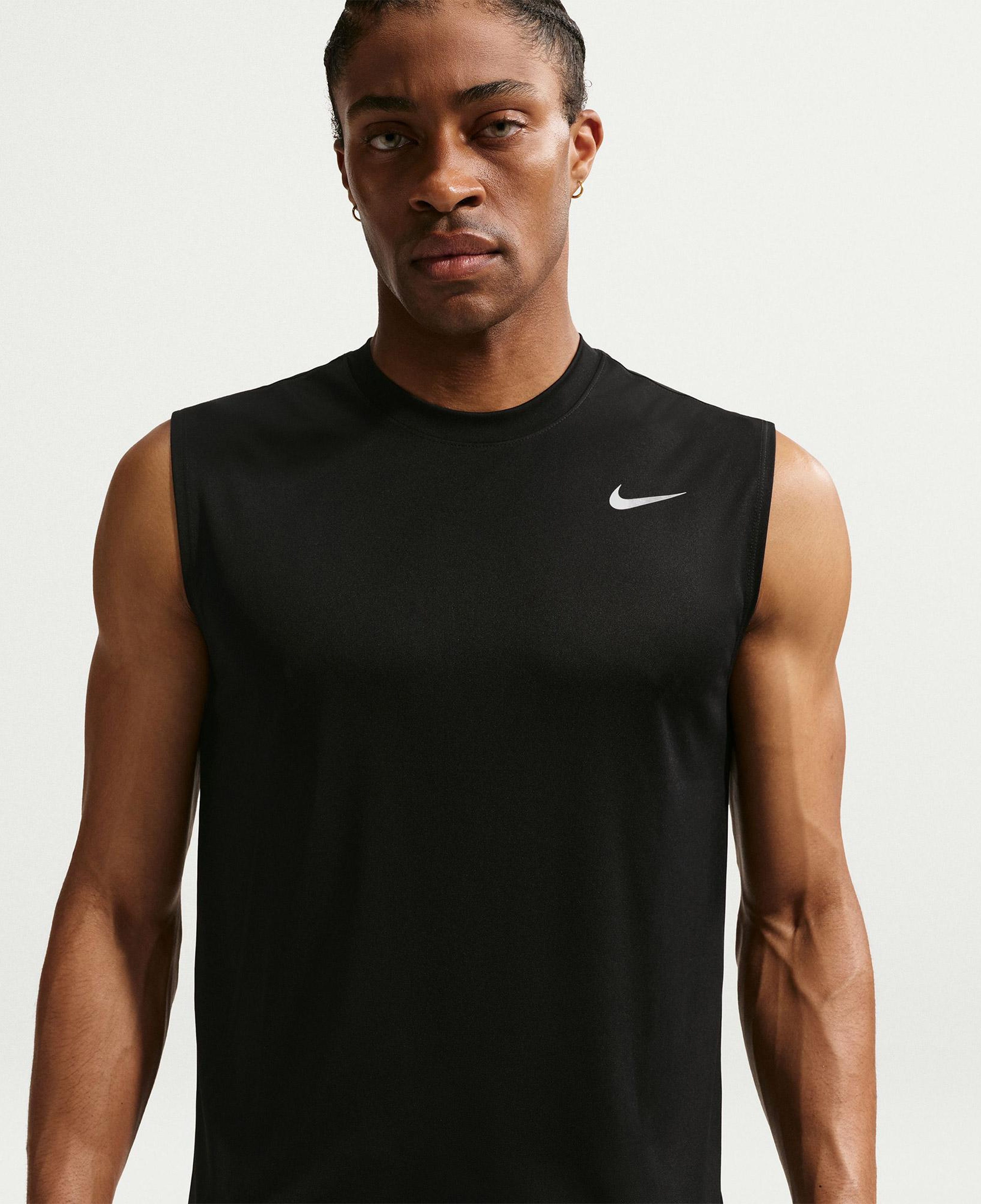 Nike Dri-Fit Sleeveless Flex Erkek Siyah Kolsuz T-Shirt