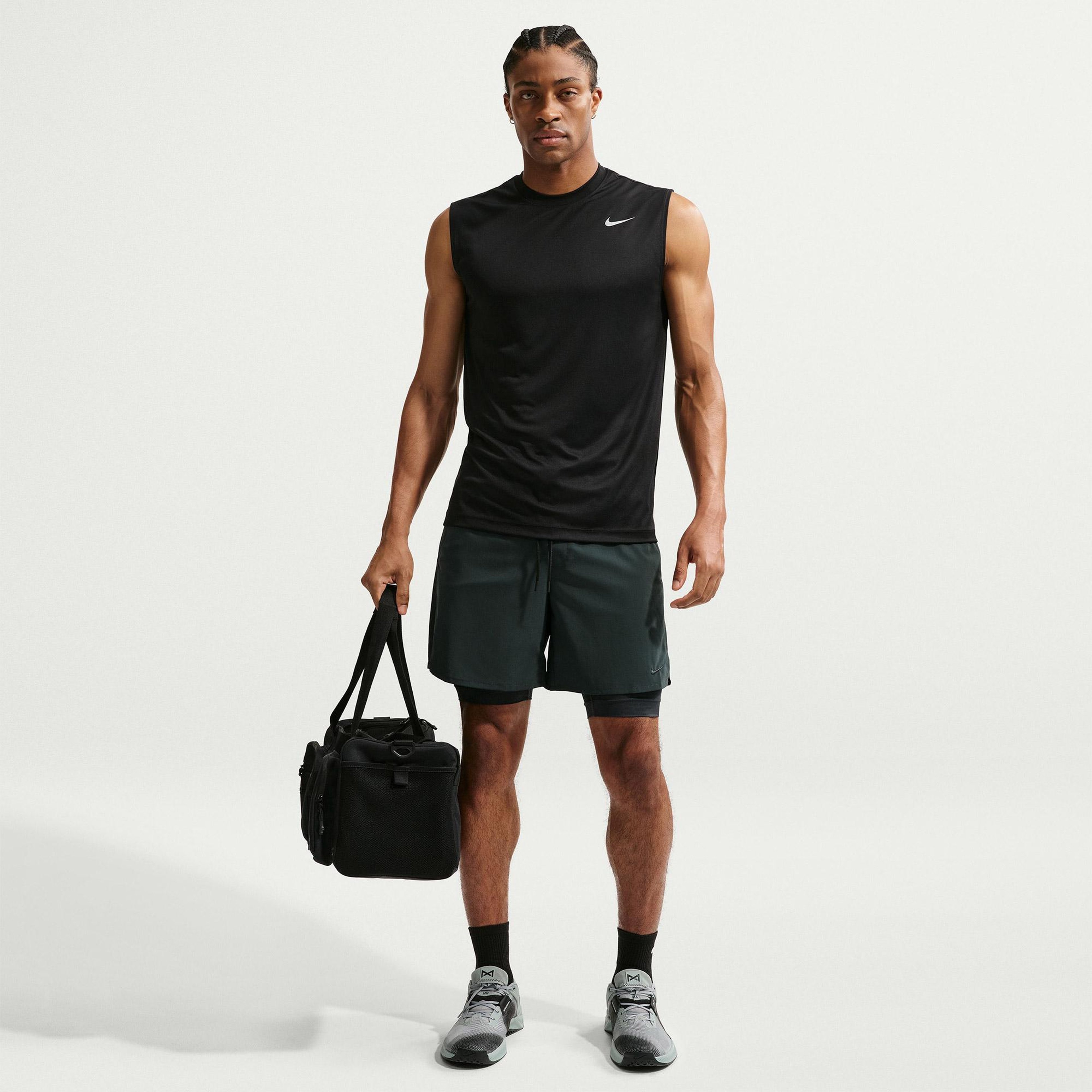 Nike Dri-Fit Sleeveless Flex Erkek Siyah Kolsuz T-Shirt