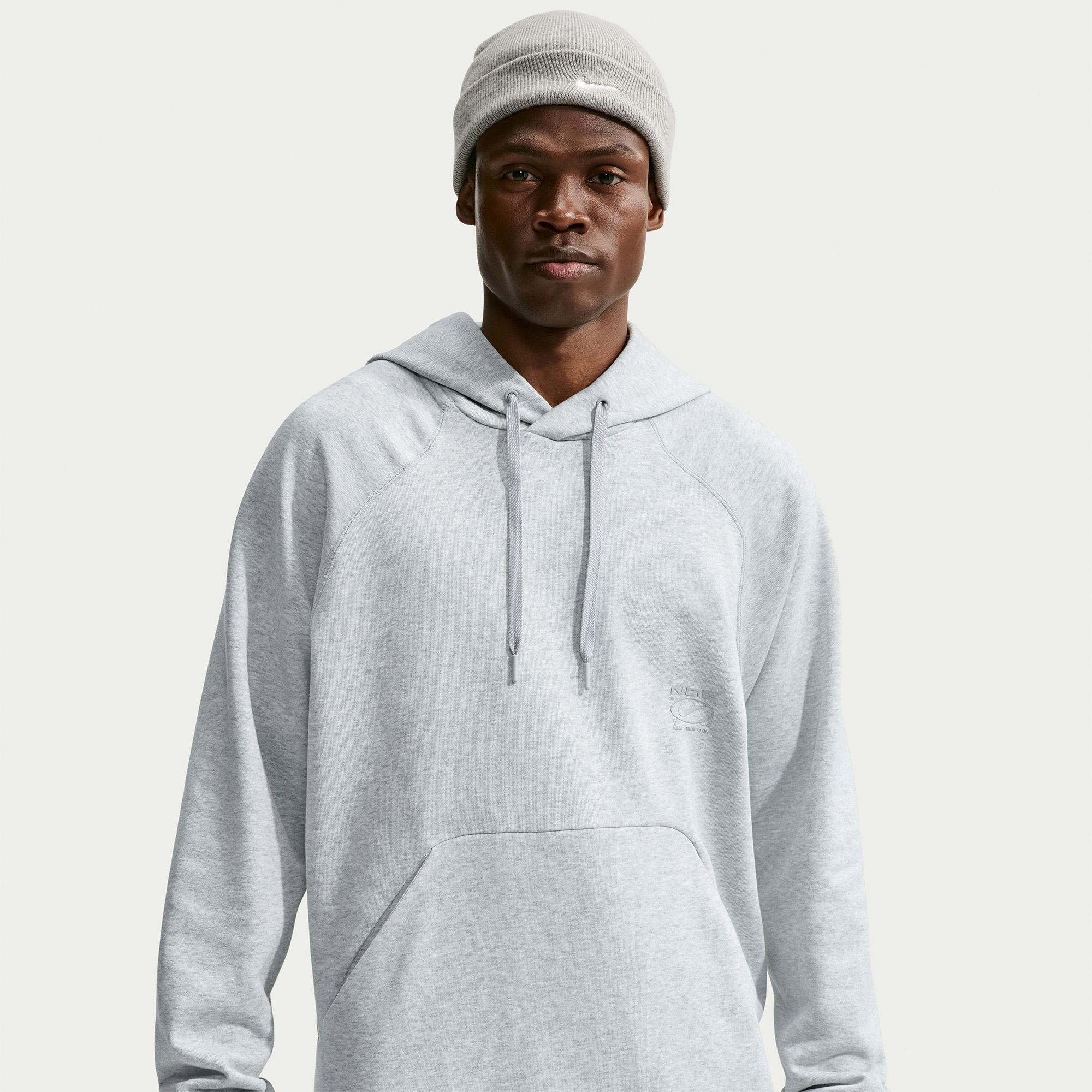Nike N.A.C. Dri-Fit Fleece Erkek Gri Hoodie
