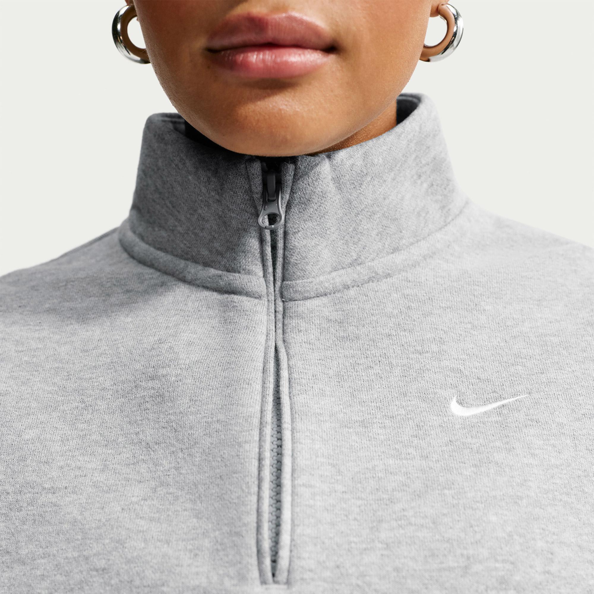 Nike Studio Fleece Kadın Gri Sweatshirt