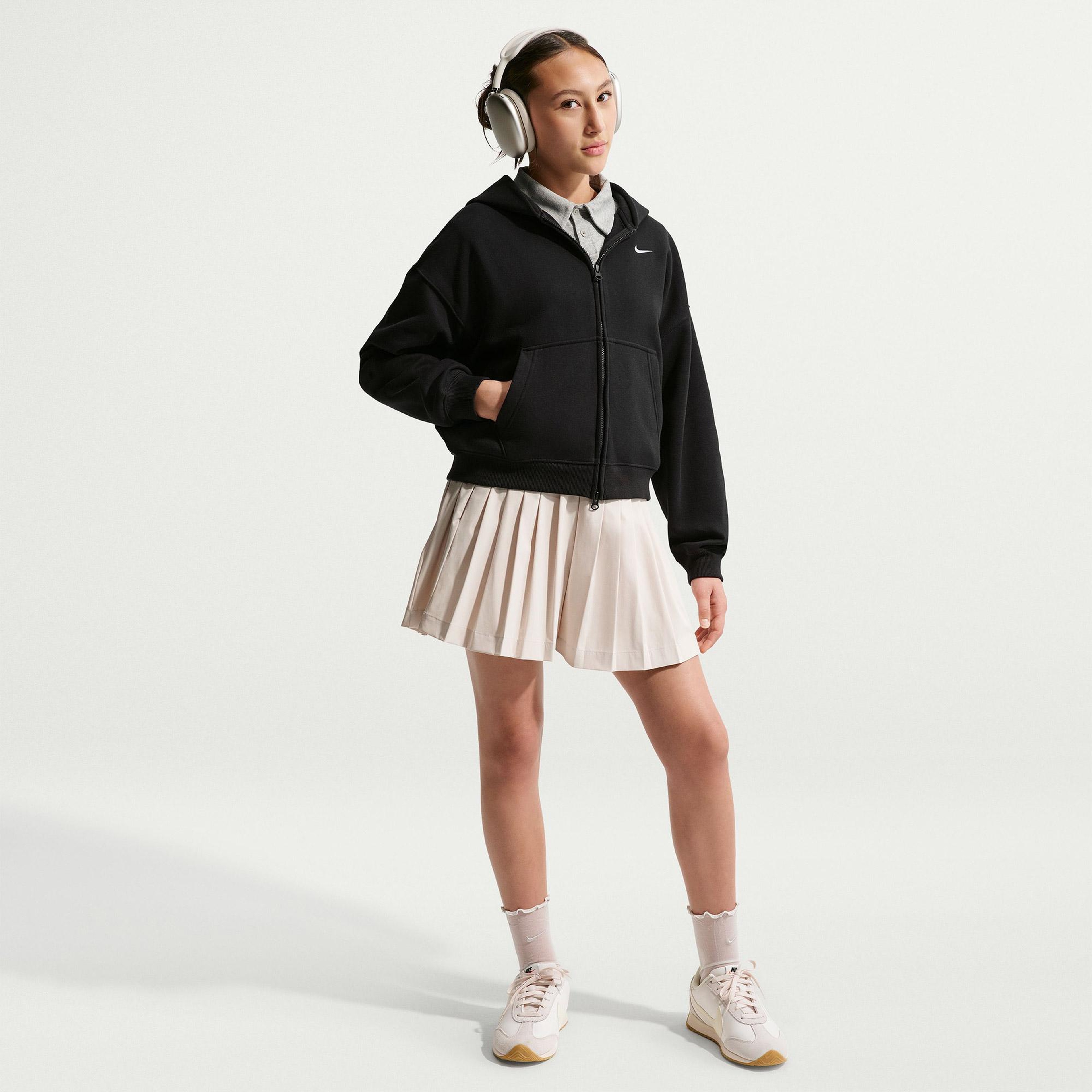 Nike Sportswear Studio Fleece Genç Çocuk Siyah Eşofman Üstü