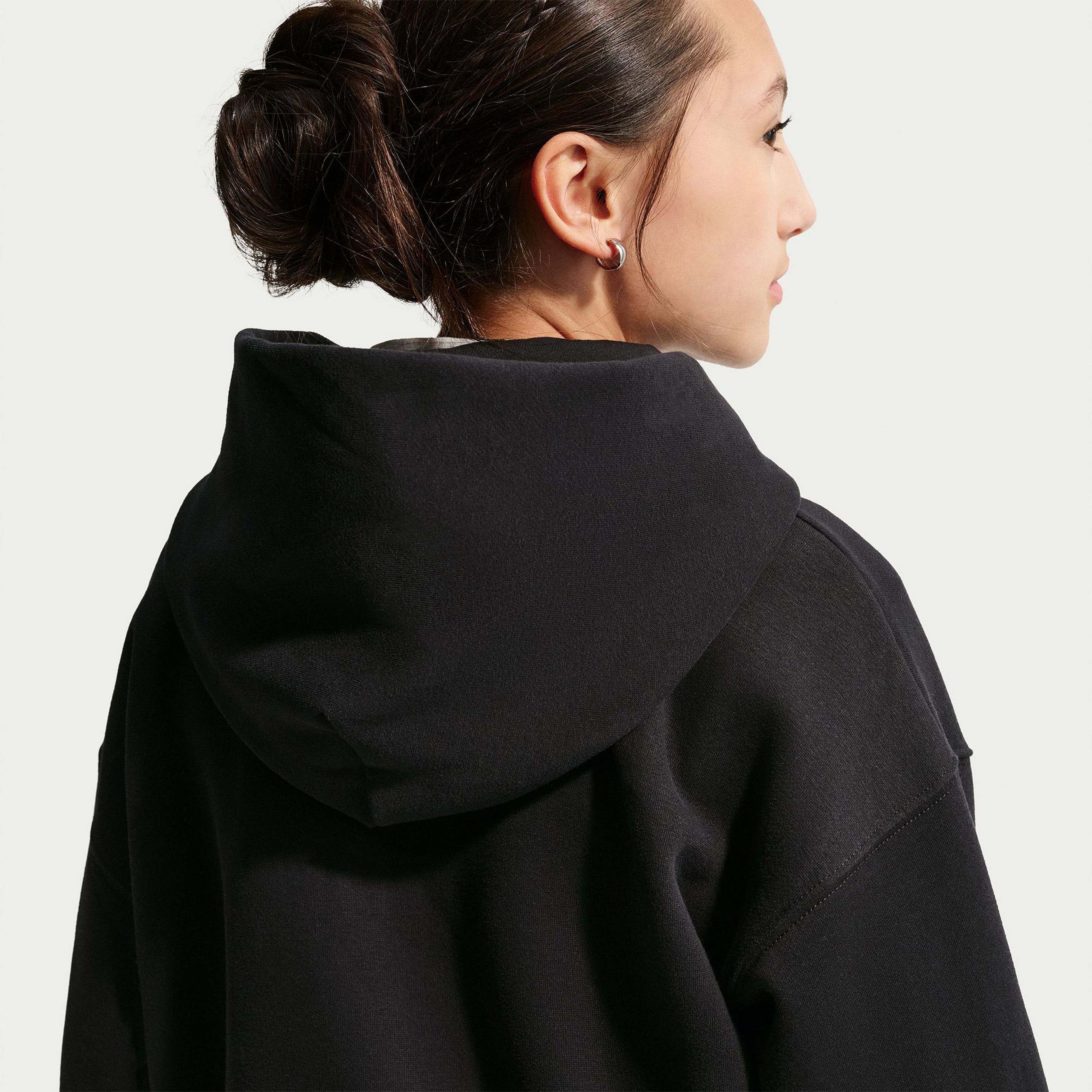 Nike Sportswear Studio Fleece Genç Çocuk Siyah Eşofman Üstü