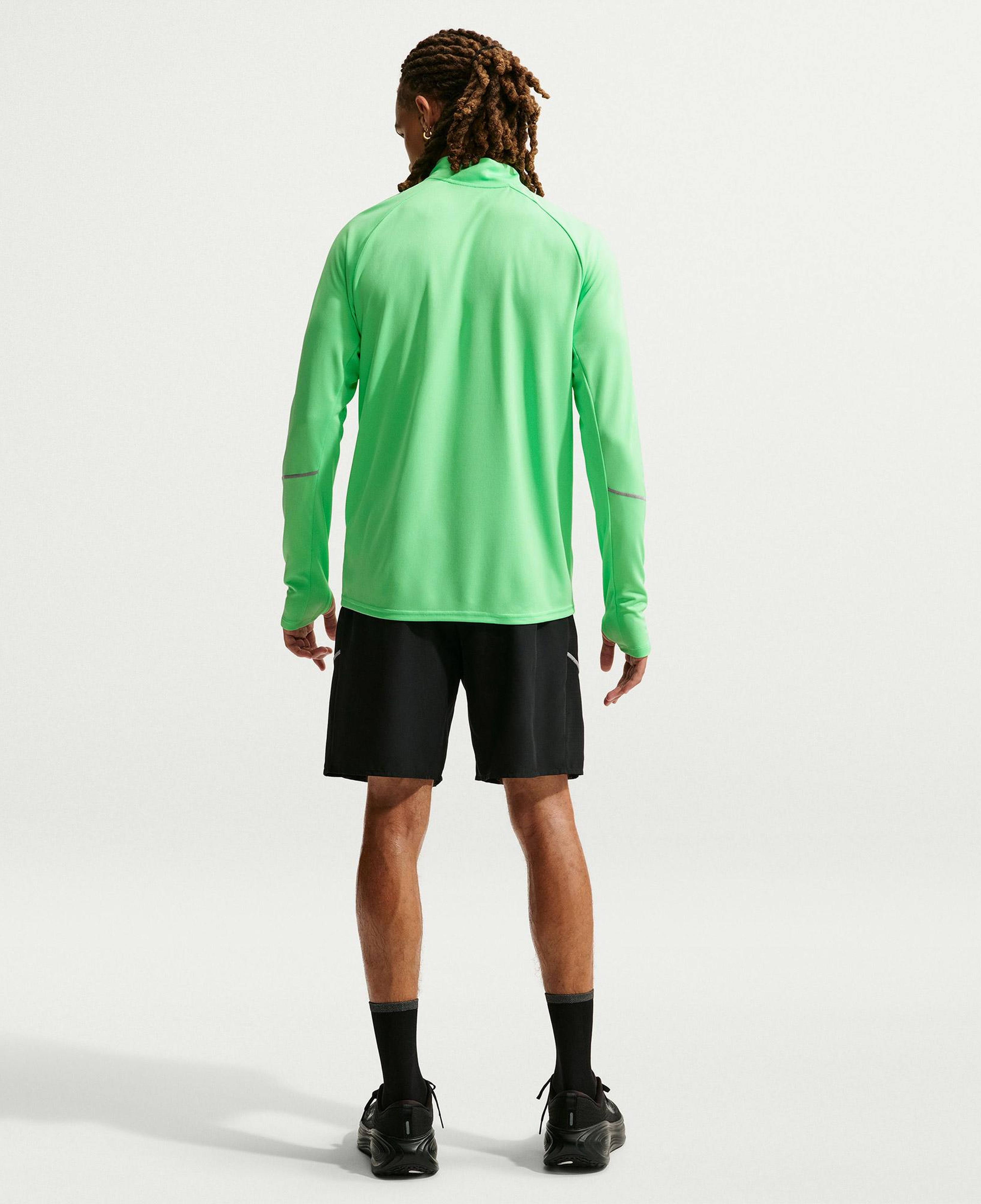Nike Dri-Fit UV Miler Erkek Yeşil Uzun Kollu T-Shirt