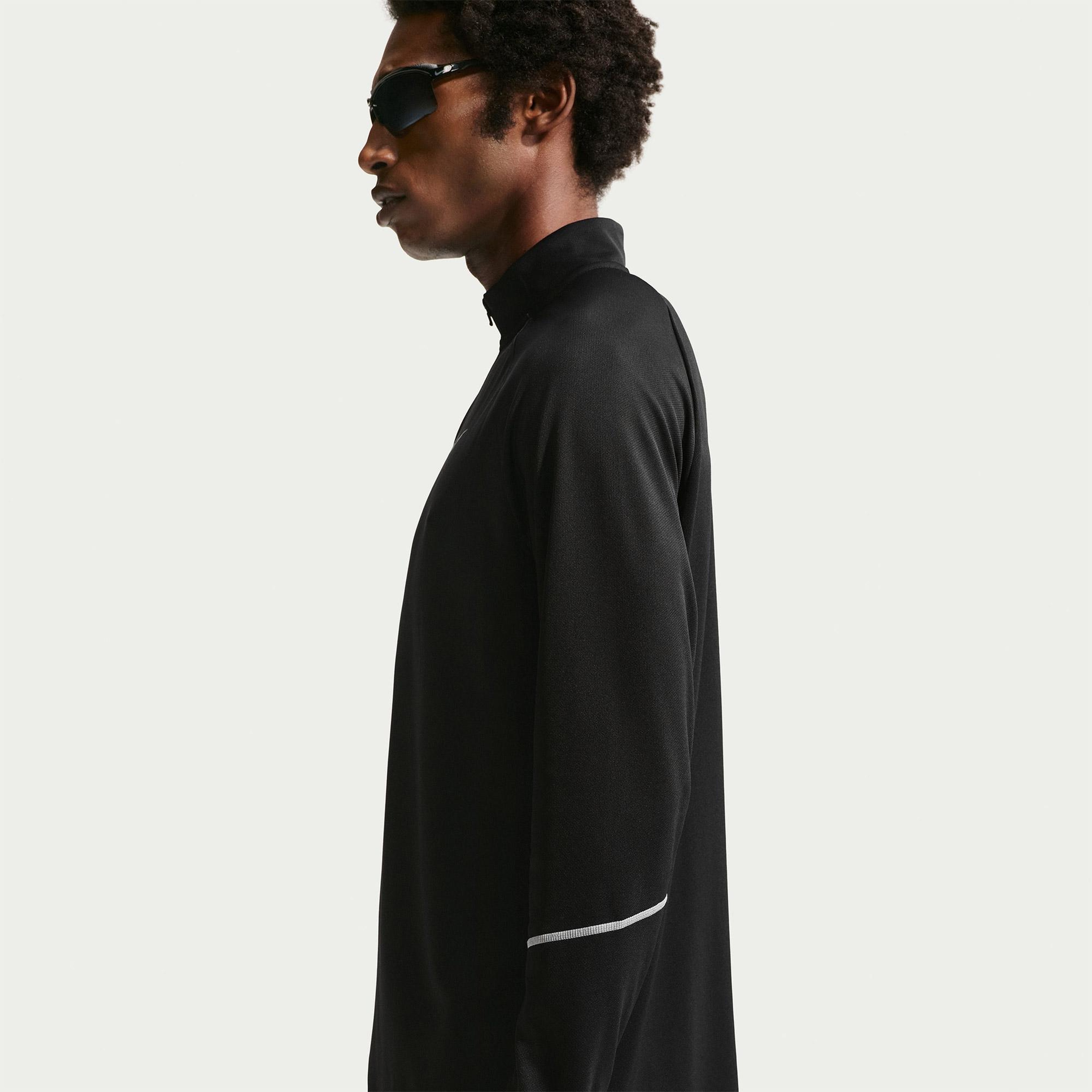 Nike Dri-Fit UV Miler Erkek Siyah Uzun Kollu T-Shirt