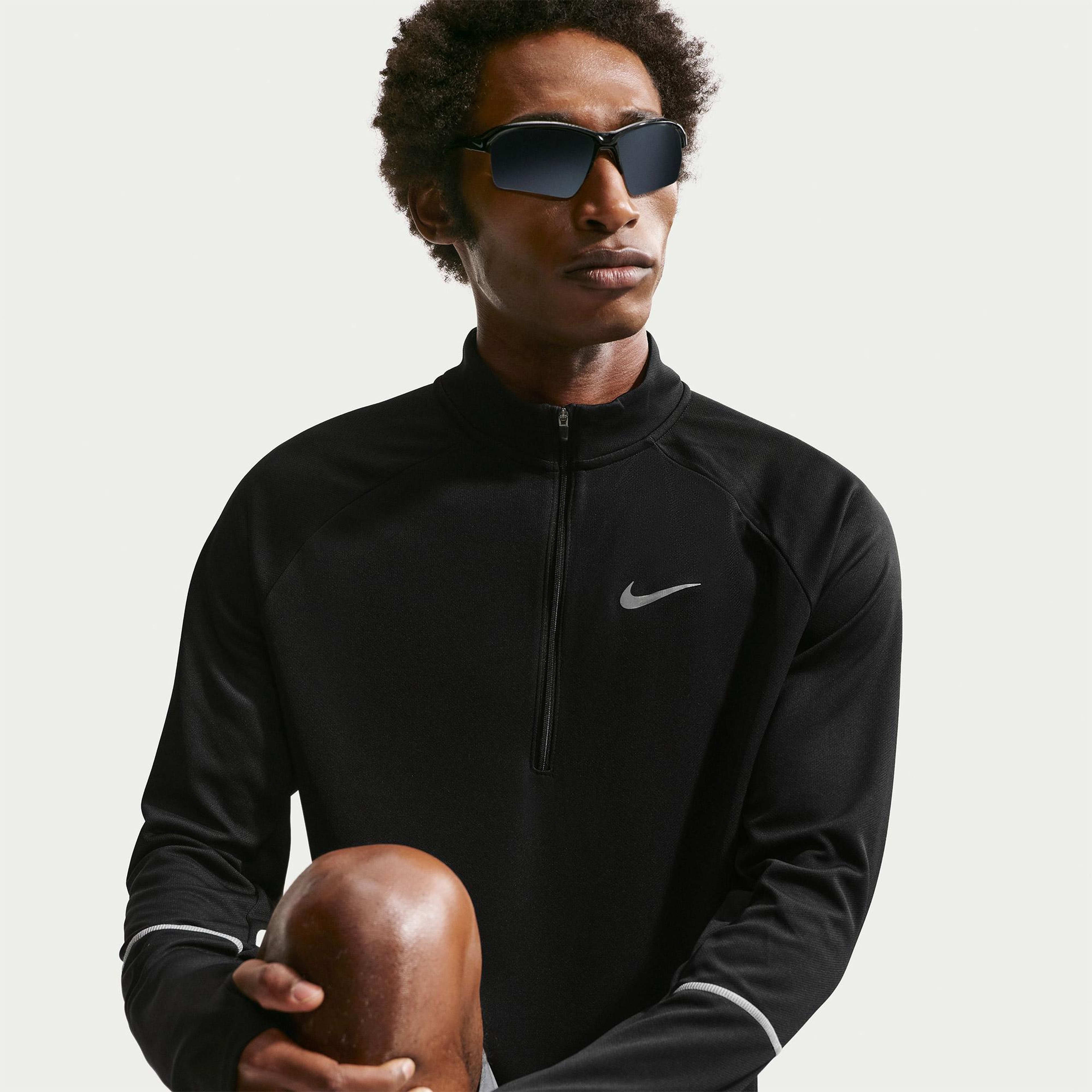 Nike Dri-Fit UV Miler Erkek Siyah Uzun Kollu T-Shirt