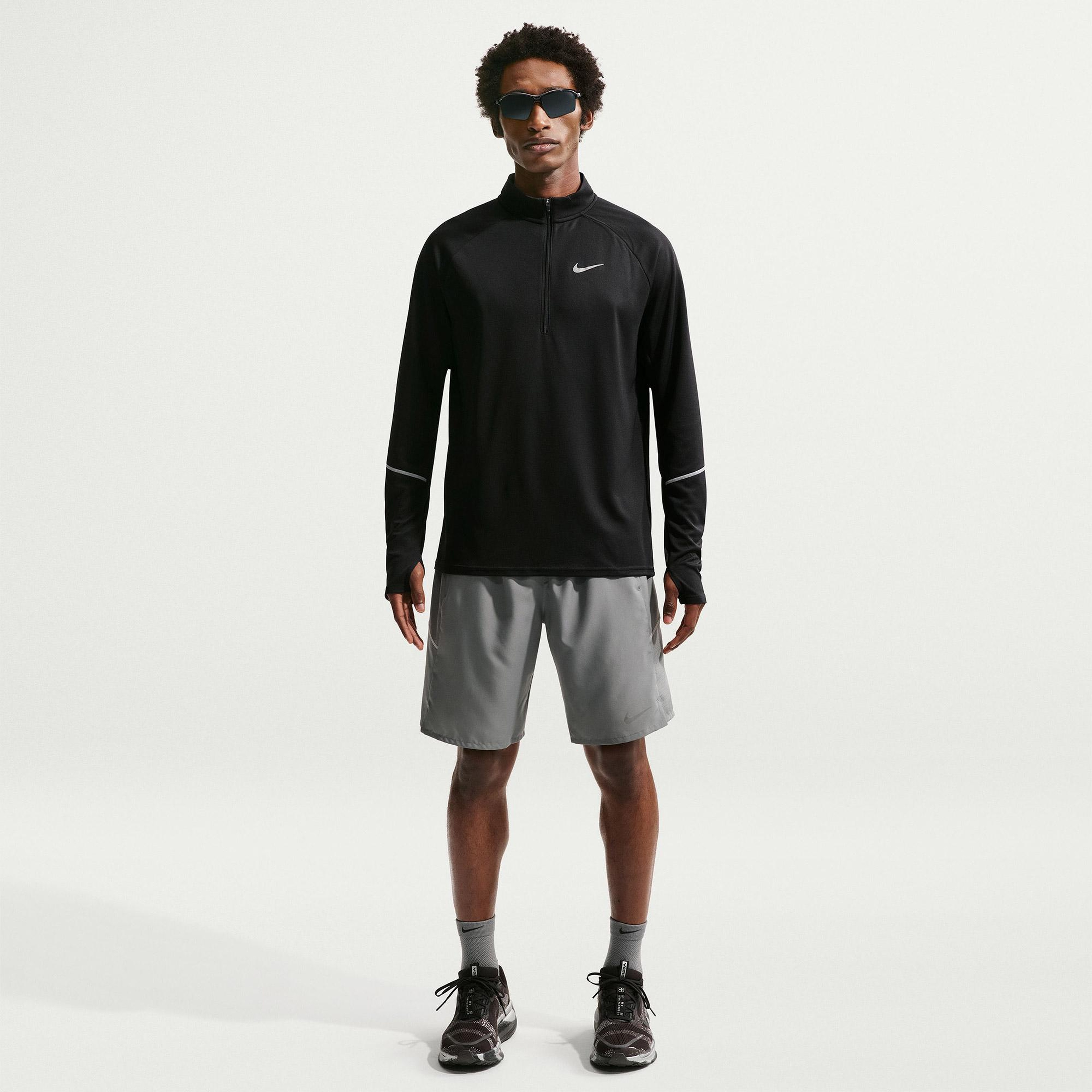 Nike Dri-Fit UV Miler Erkek Siyah Uzun Kollu T-Shirt