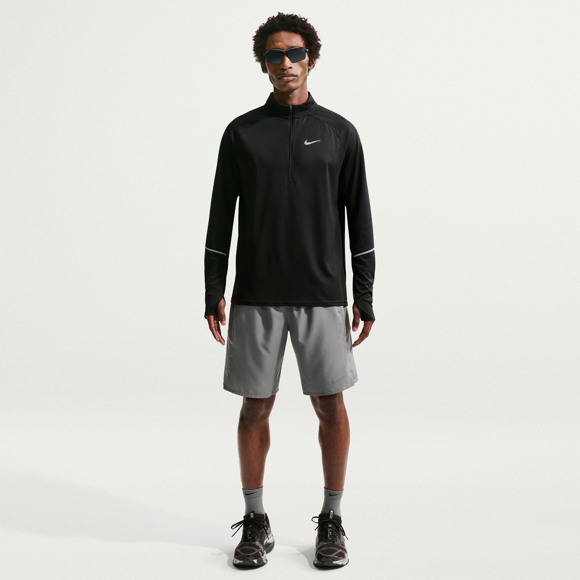 Nike Dri-Fit UV Miler Erkek Siyah Uzun Kollu T-Shirt