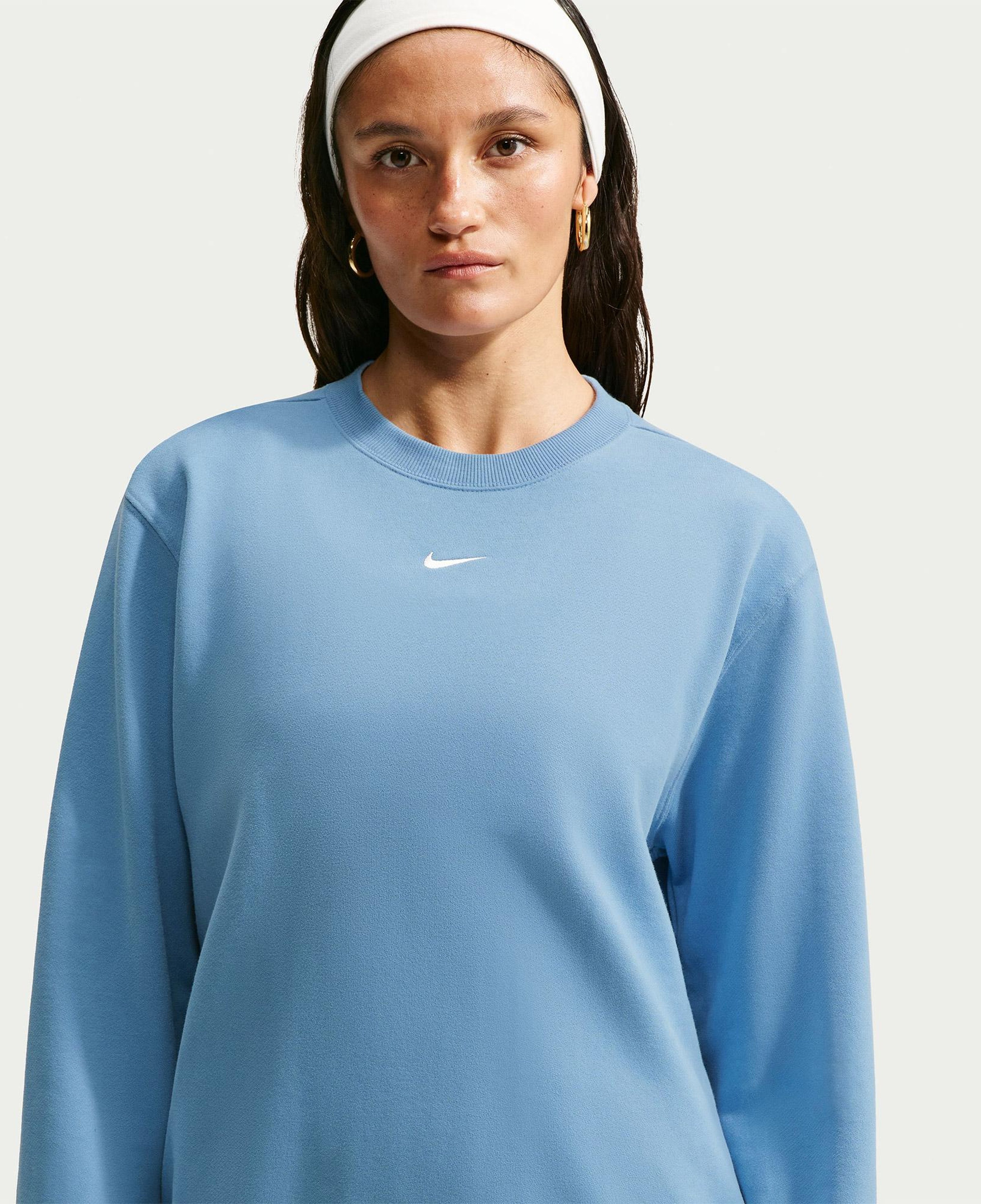 Nike Studio Fleece Lightweight Kadın Mavi Sweatshirt