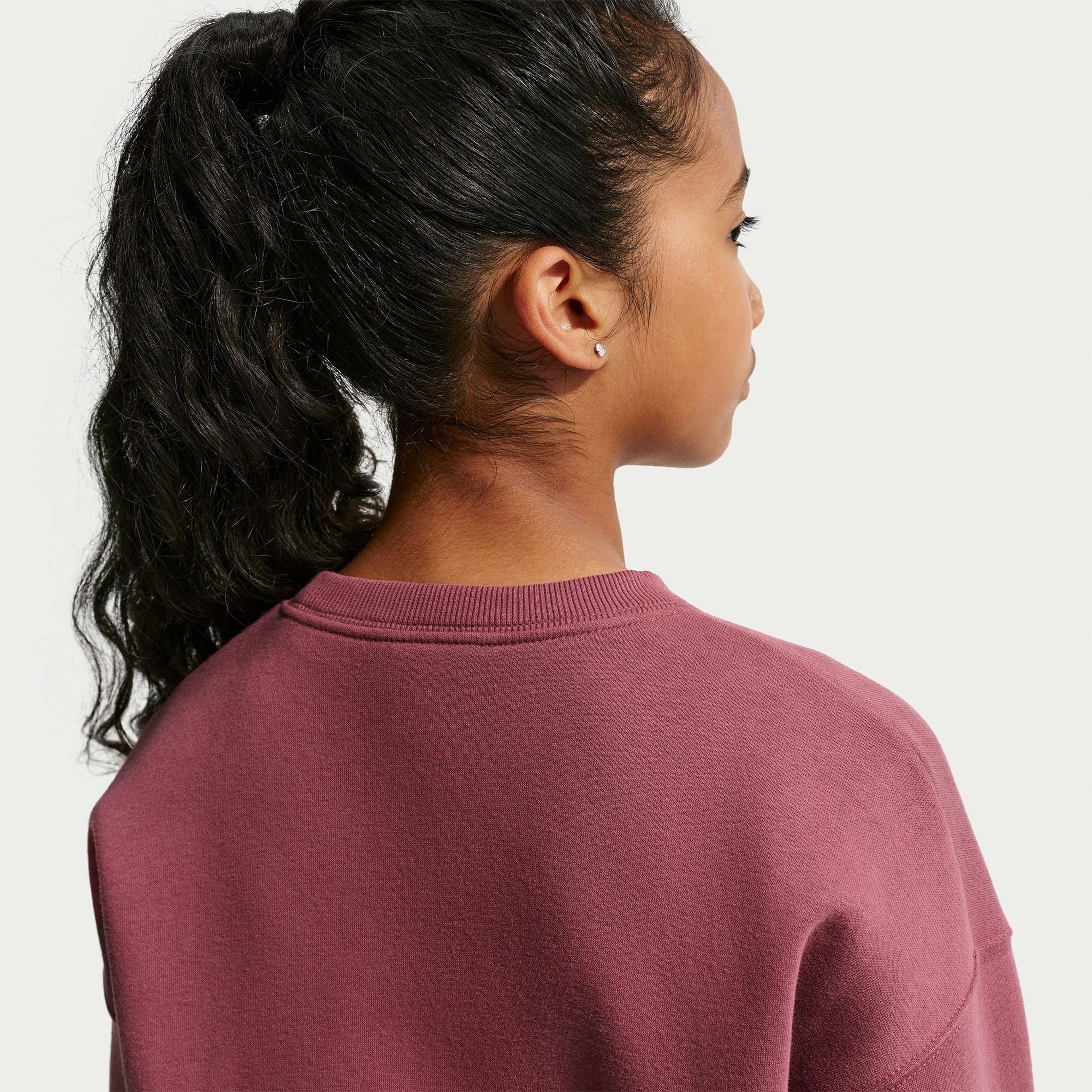 Nike Sportswear Studio Fleece Genç Çocuk Pembe Sweatshirt