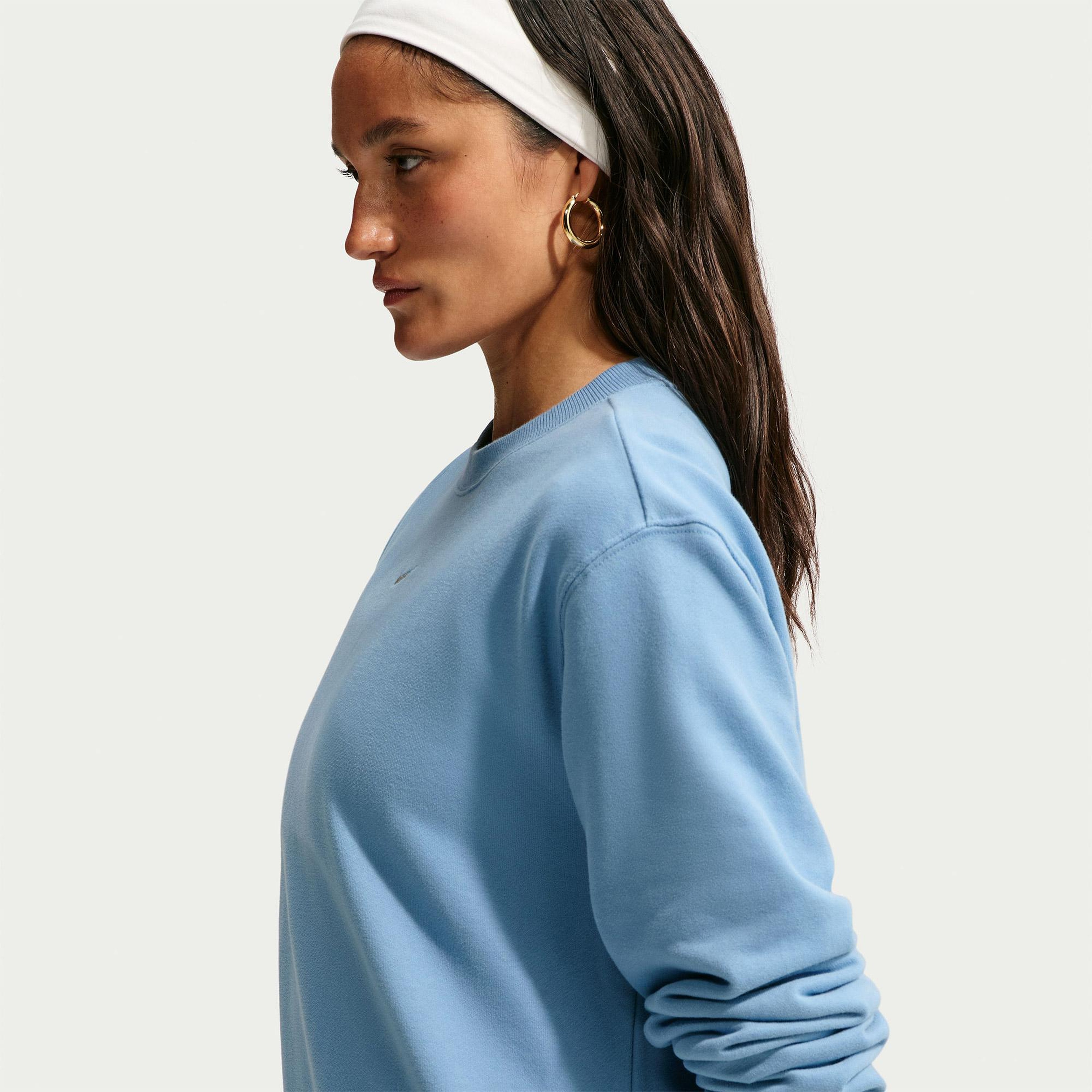 Nike Studio Fleece Lightweight Kadın Mavi Sweatshirt